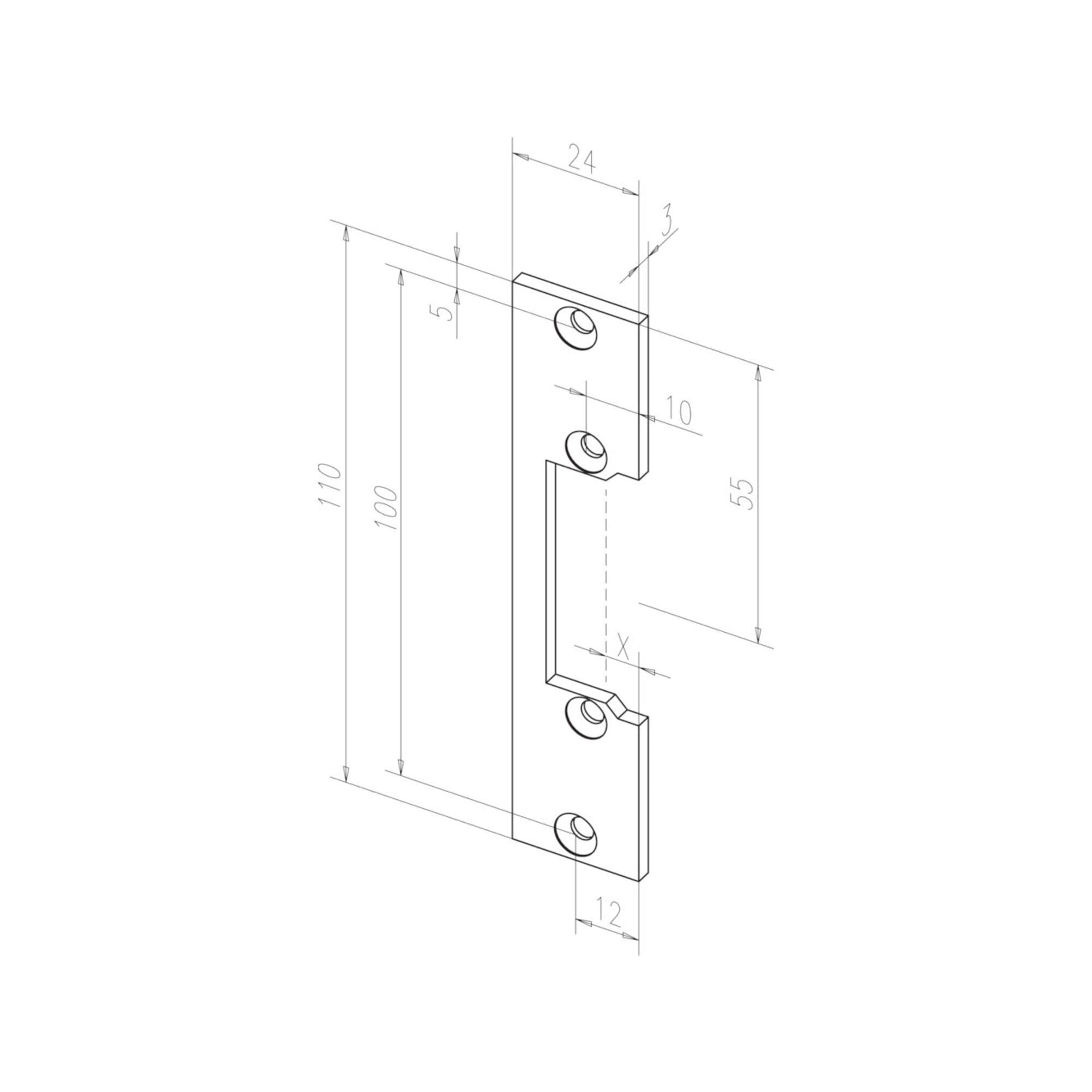 ASSA ABLOY Türöffner effeff ASSA ABLOY E-Türöffner 17E mit Flachschließblech 6-12V