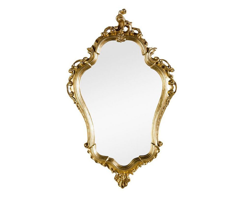 ASR Rahmendesign Barockspiegel Katharina, 56×90 cm, Blattgold, konturiert, Handgefertigt, konturierter Rahmen, Hochformat