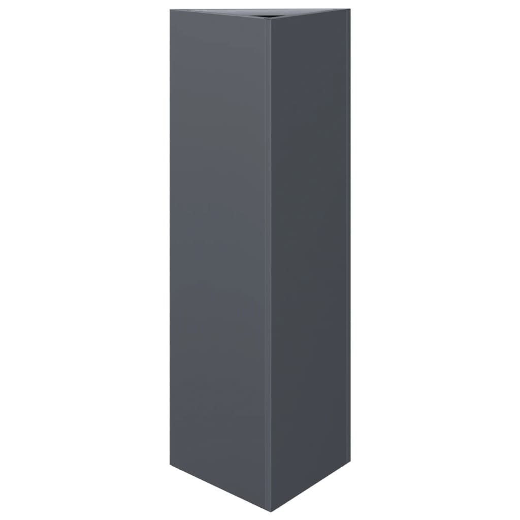 vidaXL Blumentopf Pflanzkübel Anthrazit Dreieckig 30x26x75 günstig online kaufen