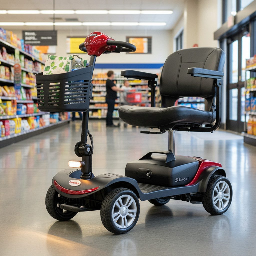 kowdom Elektromobil Senioren-Elektromobil 300W, 6km/h, 360° Drehsitz, herausnehmbarer Akku, 300 W, Armlehnen/Sitzhöhe verstellbar, 360° drehbar, E-Magn.Bremse