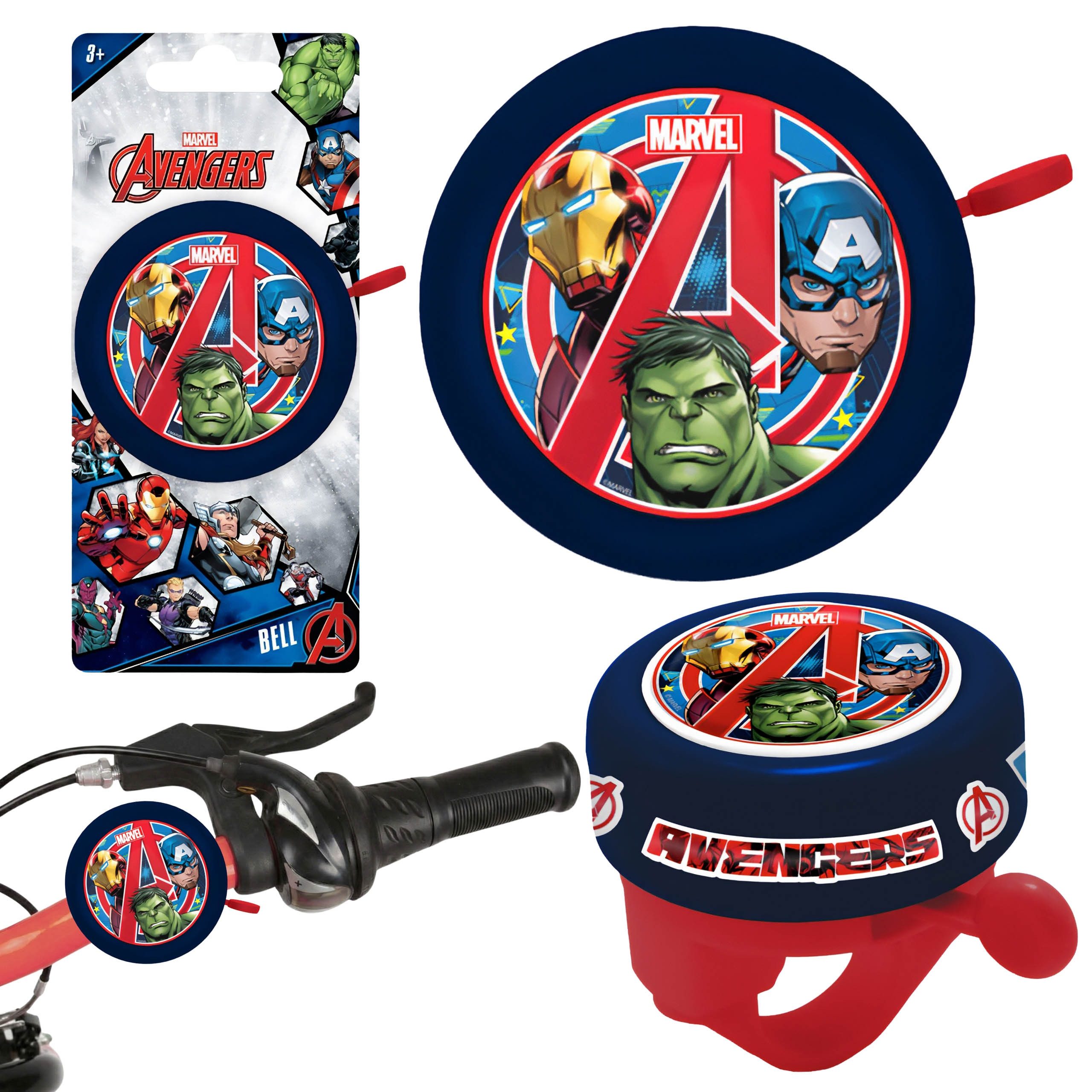 MARVEL Fahrradklingel MARVEL Avengers Metall-Fahrradklingel für Fahrrad & Roller