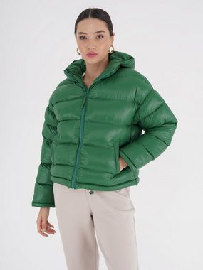 Freshlions Daunenjacke Freshlions Hooded Puffer Jacket grün M