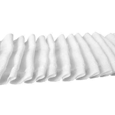 Faltenband FP-50-21, Bestlivings, Gardinen, Vorhänge, Gardinenstoff, Bleistiftband "Weiß" 50mm (Länge: 5m - 50m), 1:2 Gardinenband zum Aufnähen für Stoffe, Kräuselband