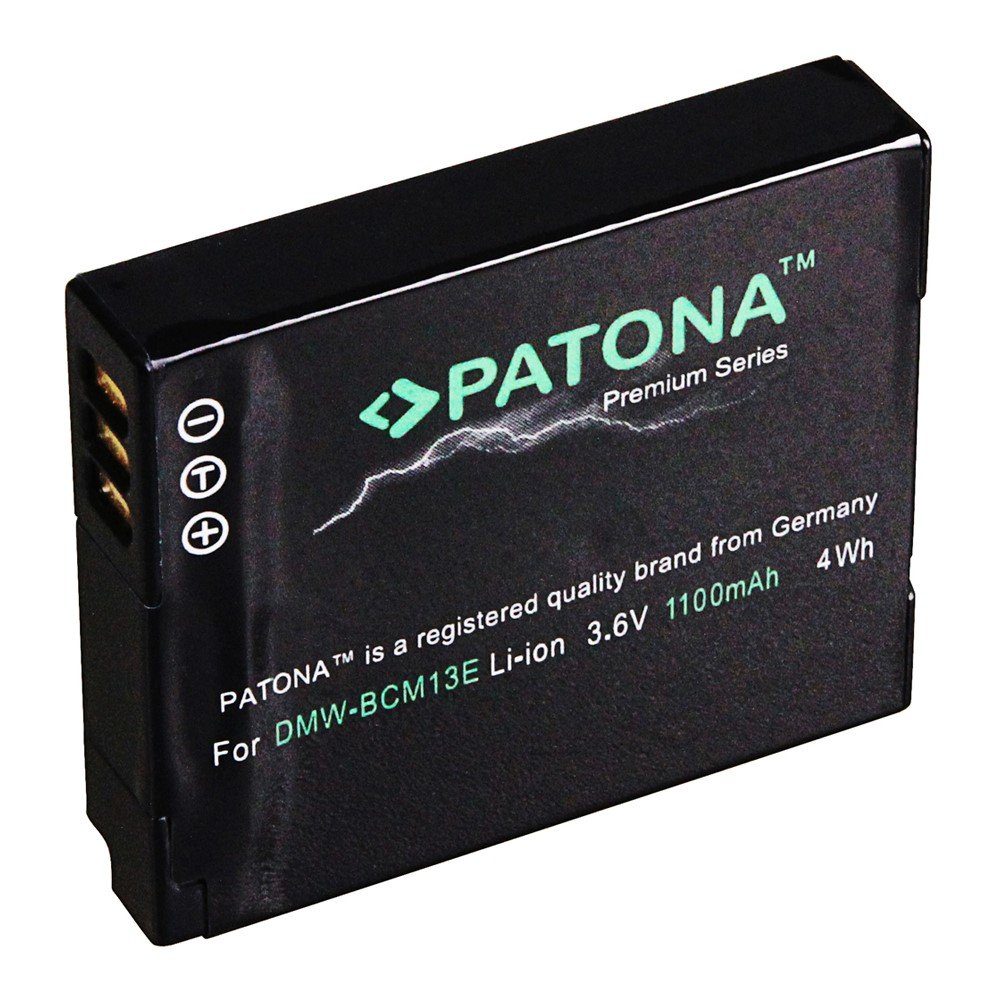 Patona Akku für Panasonic DMW-BCM13 Kamera-Akku Ersatzakku 1100 mAh (3,6 V, 1 St), BCM13 DMC-TZ41 DMC-TS5 DMC-FT5 DMC-TZ40 DMC-ZS30
