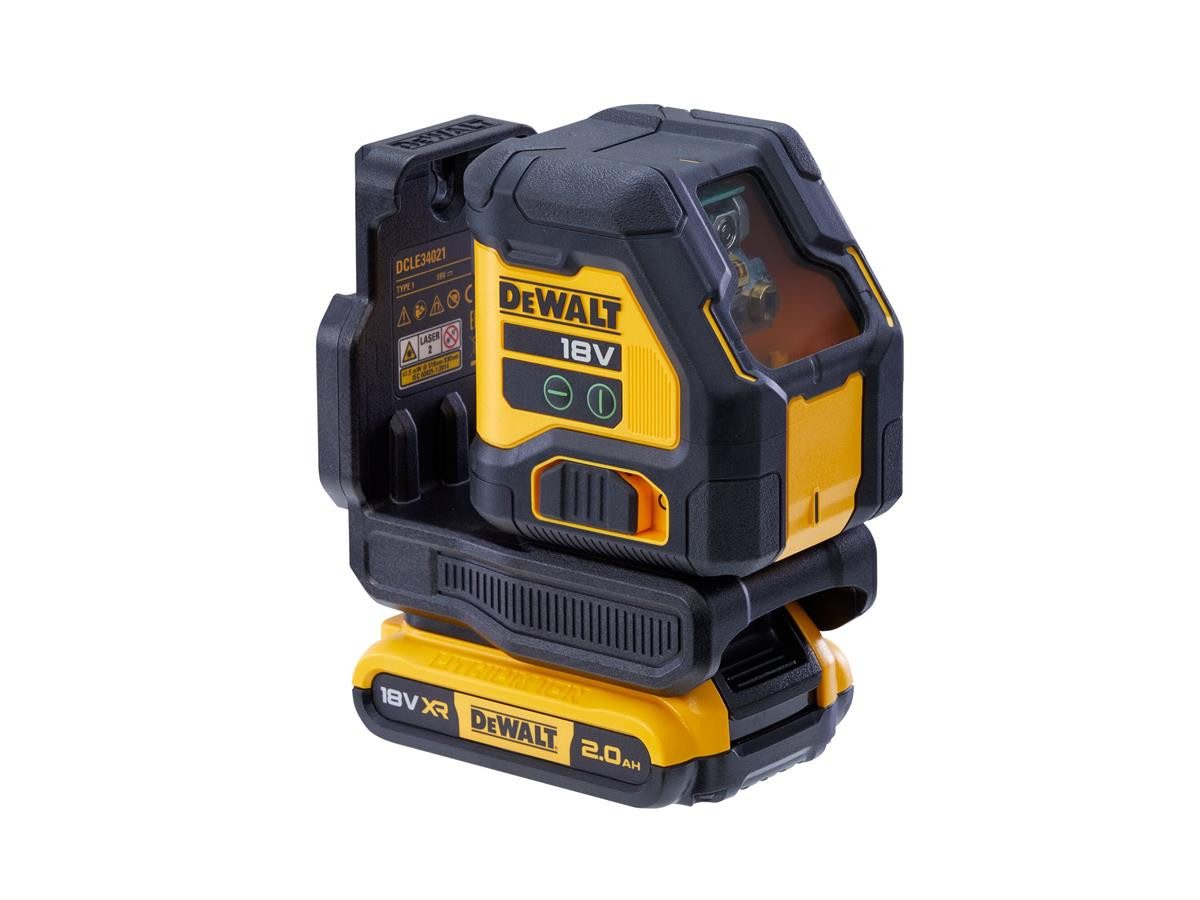 DeWalt Linienlaser Compact 18V Set, Mit grünem Laserstrahl, Inkl. 1x Akku & Ladegerät im Transportkoffer
