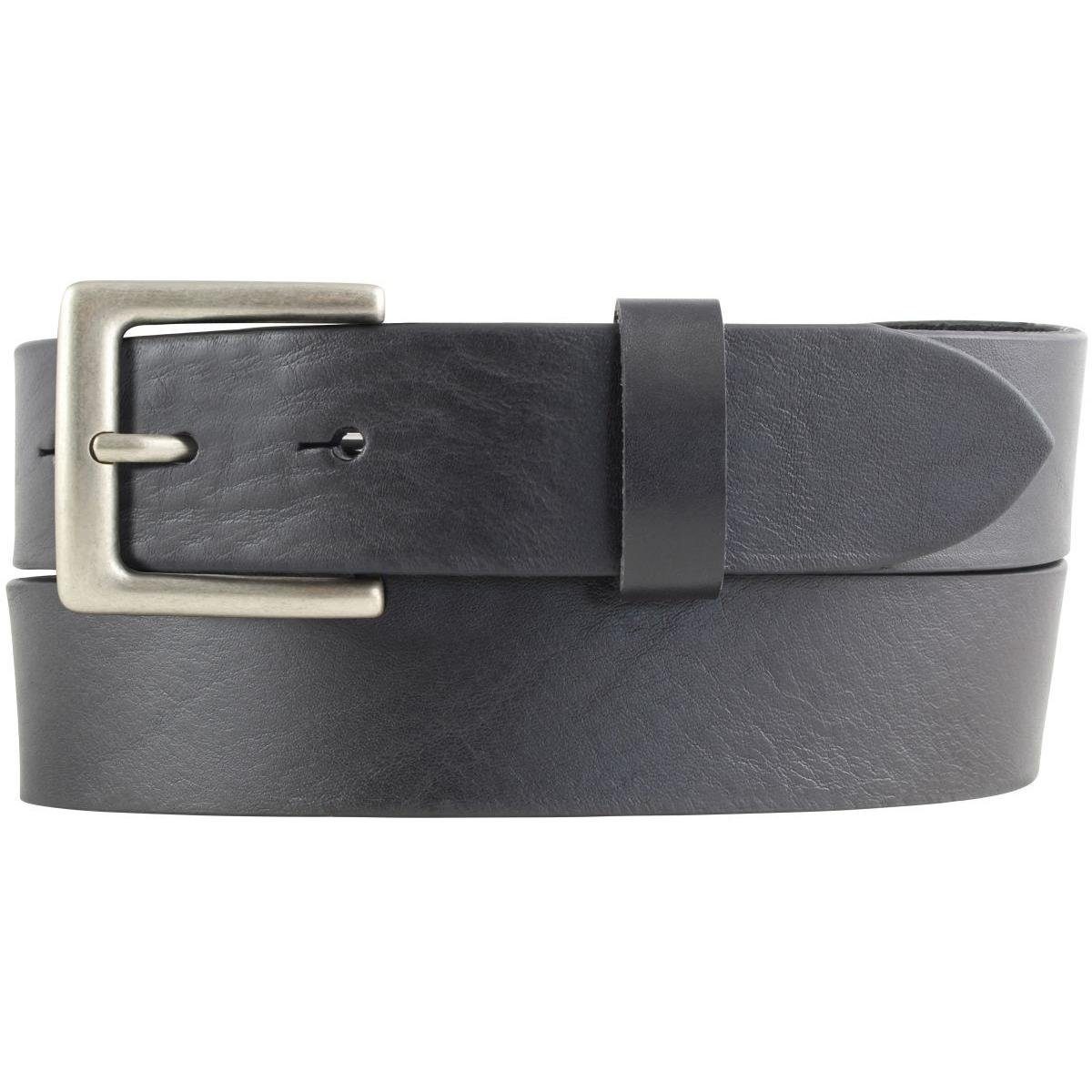 Ledergürtel Gürtel aus Vollrindleder mit altsilberner Gürtelschließe 3,5 cm - Jean