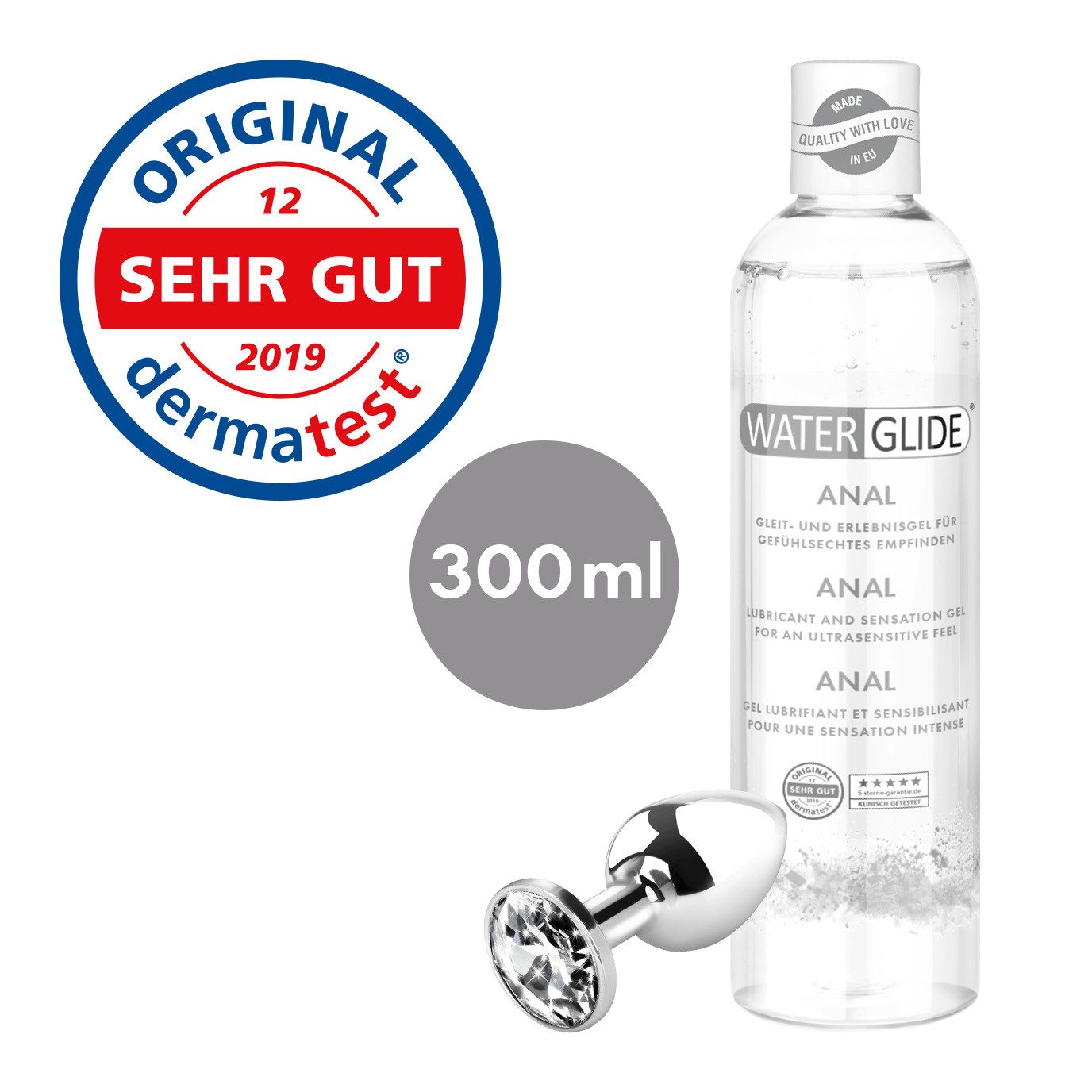 EIS Stimulationsgel EIS Waterglide 'Anal', 300ml, Gleit-& Erlebnisgel, wasserbasiert, 0-tlg.