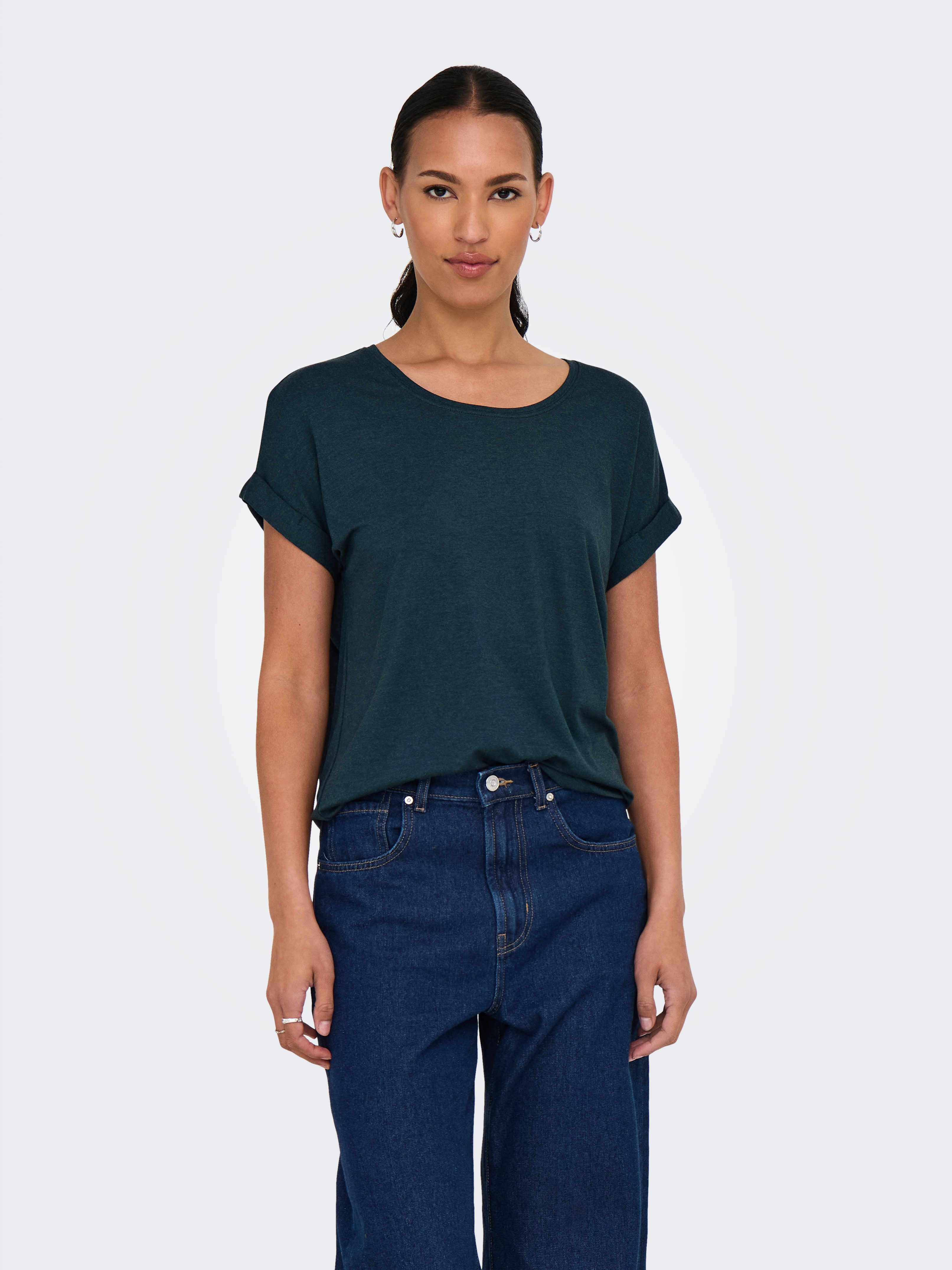 ONLY T-Shirt ONLMOSTER – Kurzarmshirt mit Aufschlag und klassischem Look un günstig online kaufen