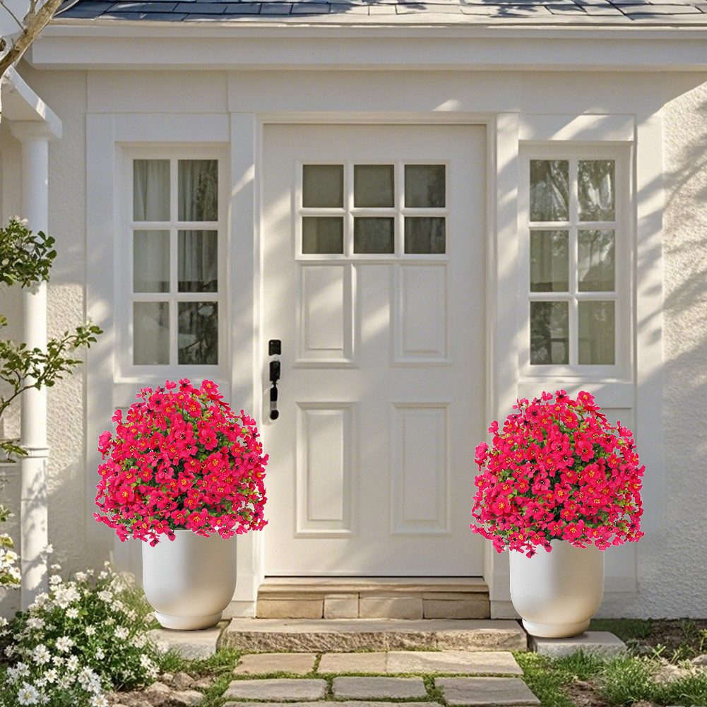 Kunstblume 2PCS Künstliche Bäume mit Erdspieß,Sträucher Sträucher Topfpflanzen, GarveeMore – Bild 5 von 5