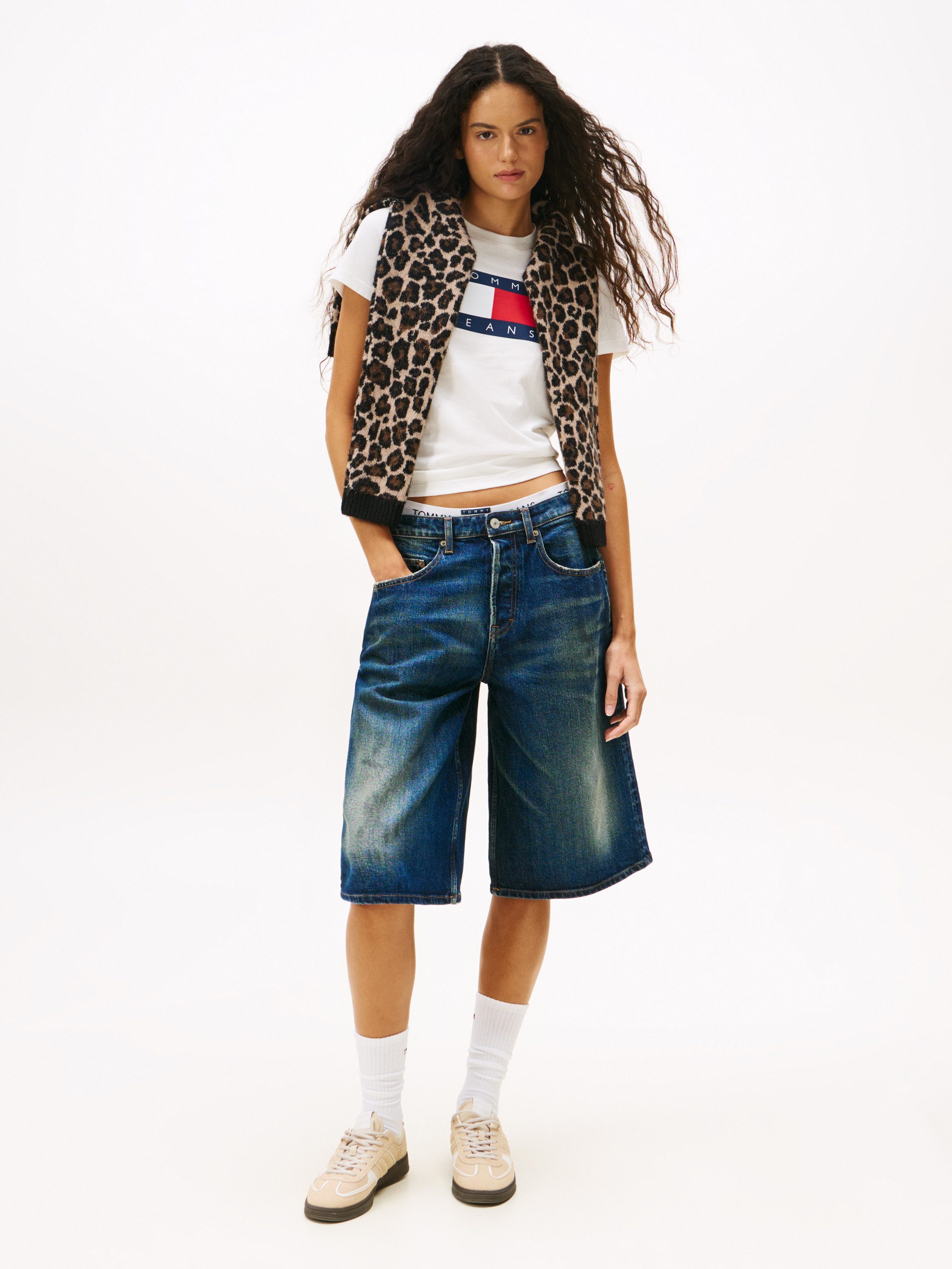 Tommy Jeans Kurzarmshirt TJW REG TJ FLAG SS TEE Baumwolle, Logodruck, regular fit