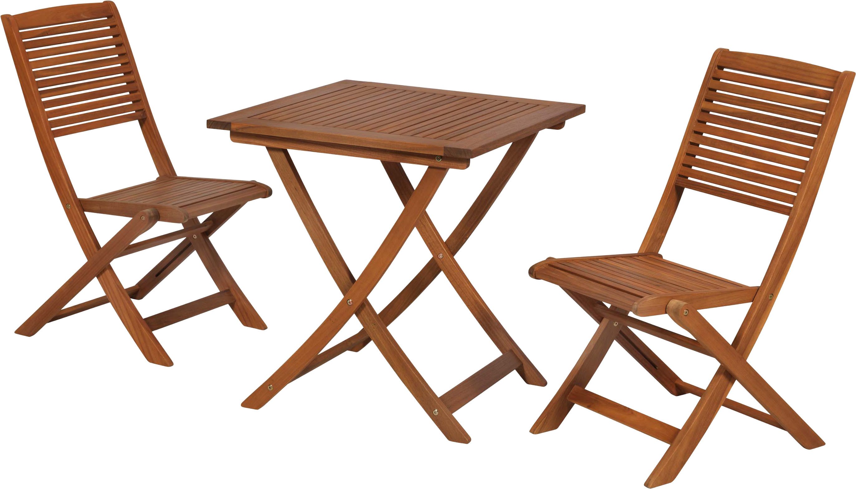 MERXX Balkonset Bali, (Set, 3-tlg), inkl. 2 Klappstühle, 1 Klapptisch