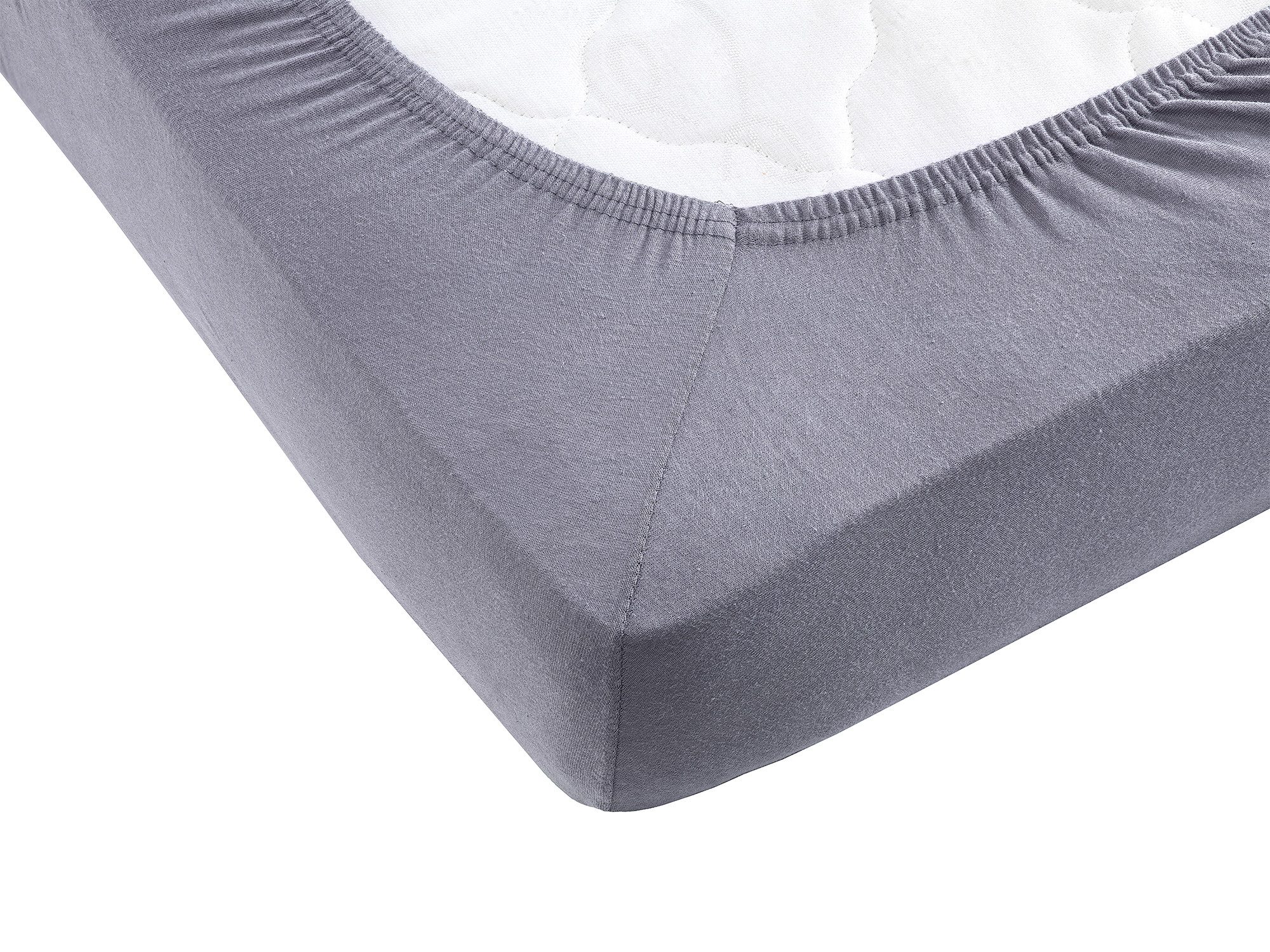Visaggio Spannbettlaken Jersey aus 100% Baumwolle Spannbetttuch Bettlaken, Jersey, Gummizug: rundum, Spannbettlaken, für Matratzenhöhen bis 22 cm, Steghöhe 30 c – Bild 2 von 4