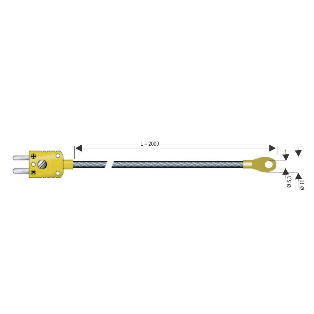 B + B Thermo-Technik Thermodetektor B + B Thermo-Technik 0625 1446-07 Oberflächenfühler -50 bis +400 °C