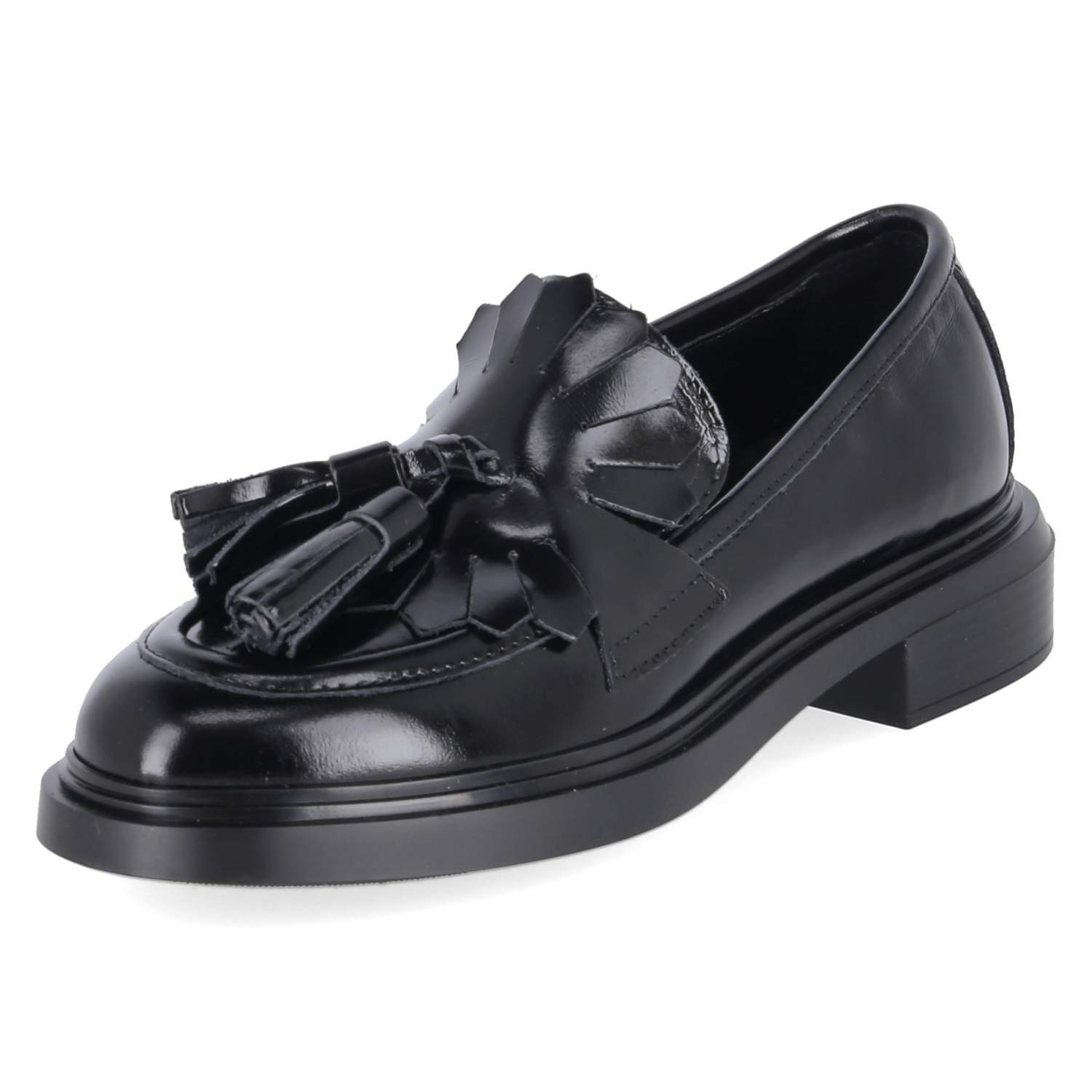 Kaerlek Kaerlek Jessie Abrasivato nero Damen Lackleder black Slipper