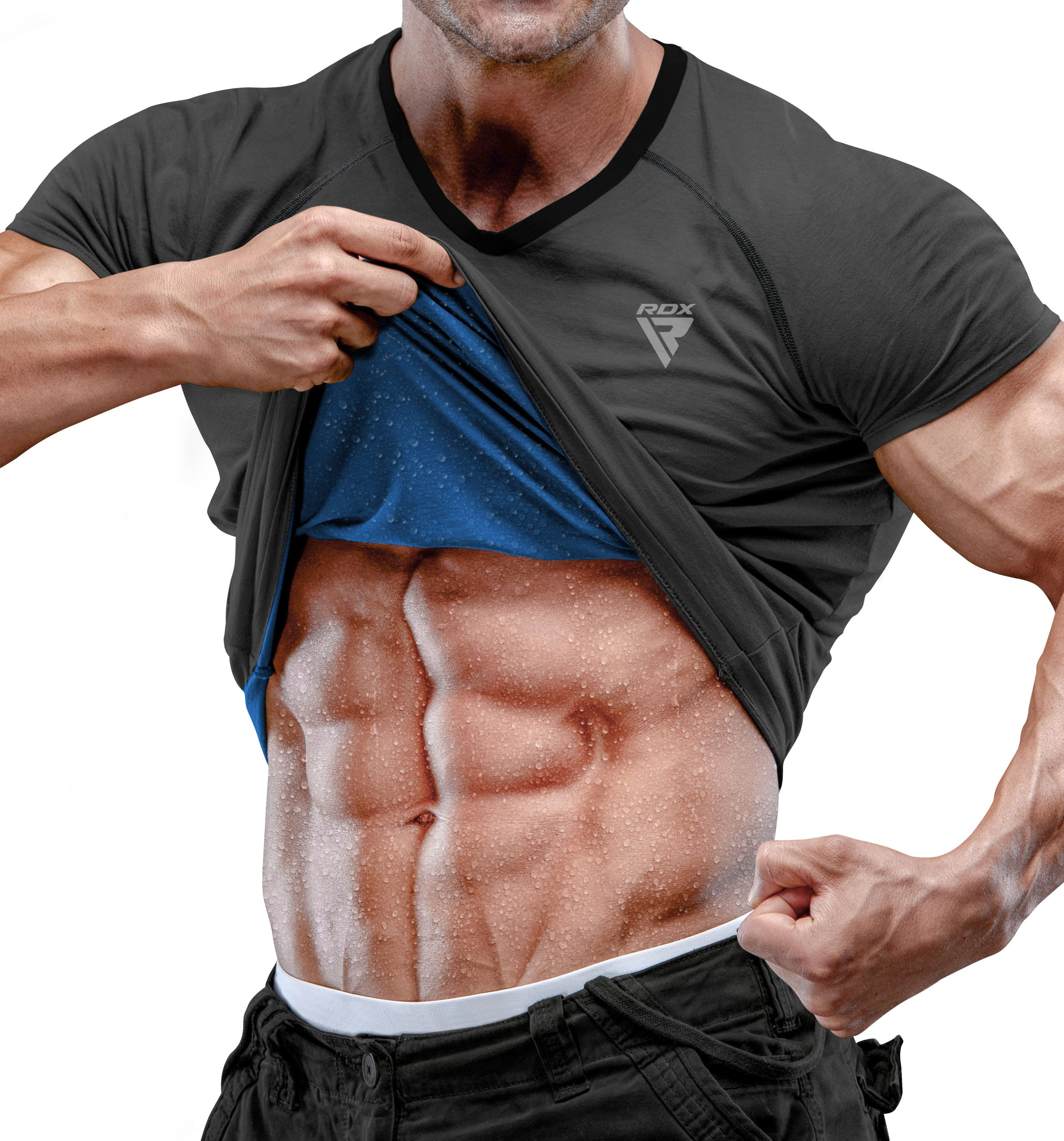 RDX Sports Kompressionsshirt RDX Herren Sauna Shirt – Schweißanzug Fitness günstig online kaufen