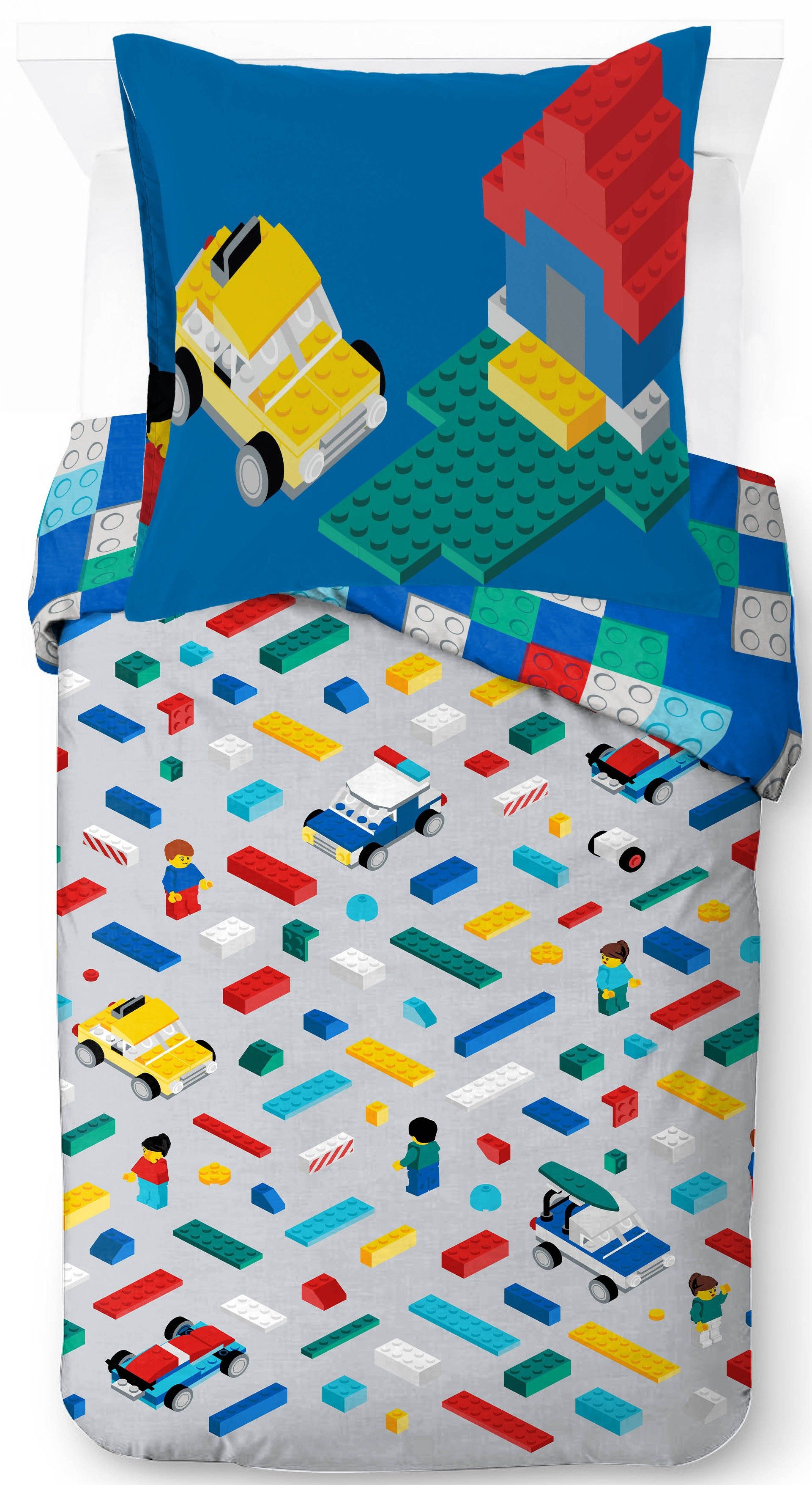 LEGO® Kinderbettwäsche Lego Let's Build, Linon, 2 teilig, 100% Baumwolle