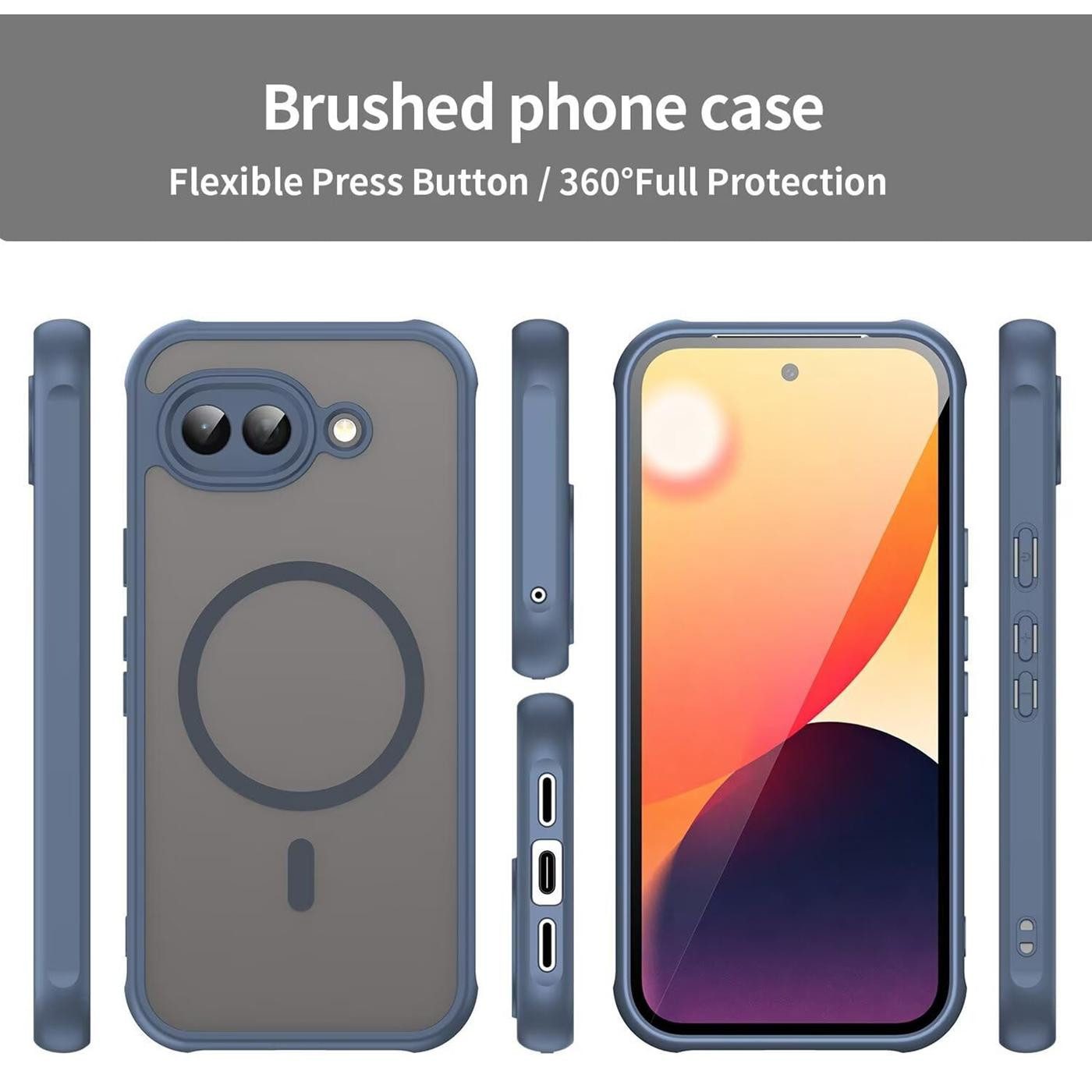 CoolGadget Handyhülle Magnet-Hülle für Pixel 10a Schutzhülle magnetisch 6,3 Zoll, Hülle Matt Stoßfest kompatibel mit QI-Laden Zubehör Kameraschutz Case – Bild 4 von 5