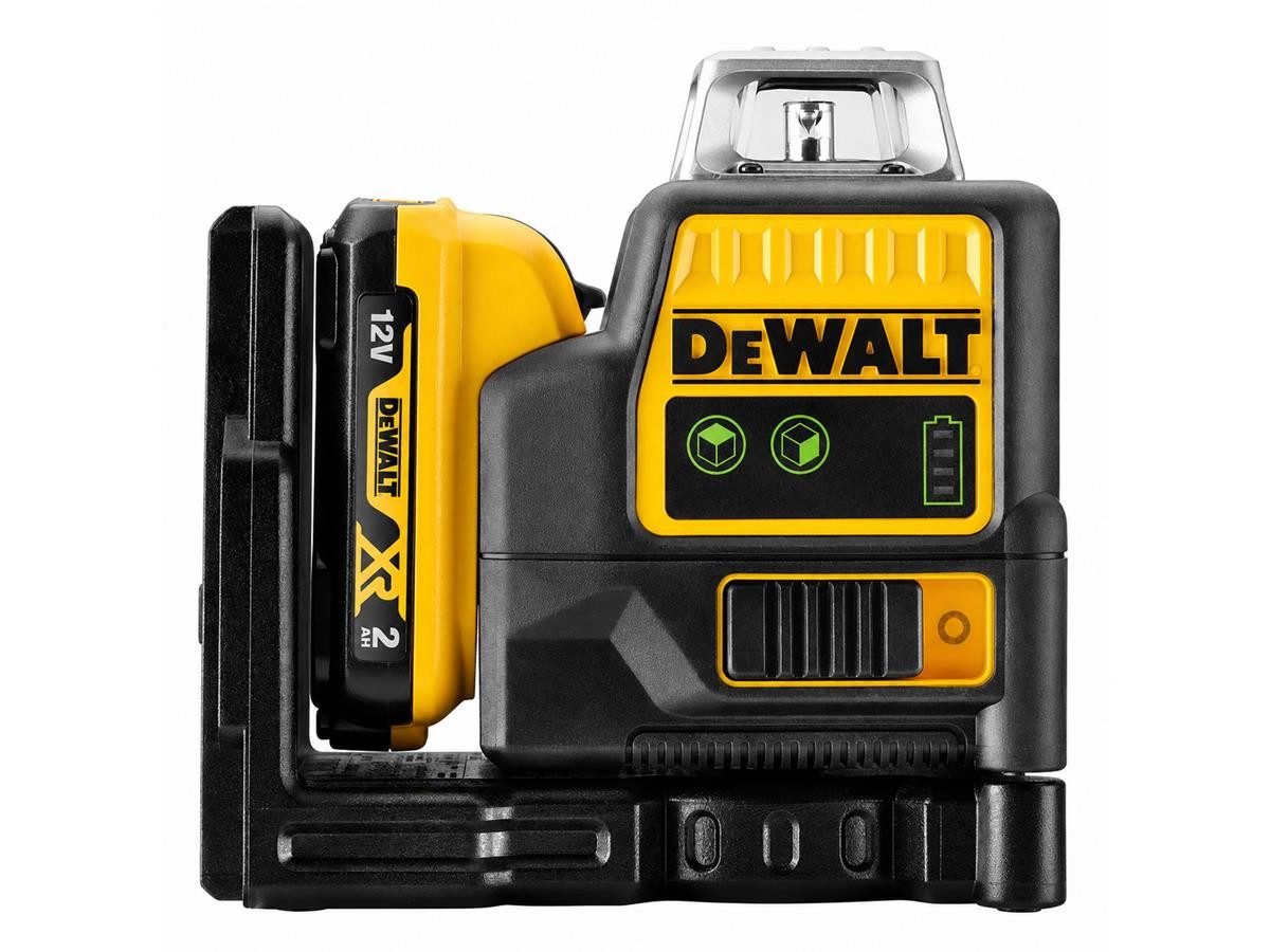 DeWalt Linienlaser 2x360Grad, gruen,10,8V/2Ah, (Set), inkl 2 Akkus, Ladegerät, Zieltafel und Lasersichtbrille, im Koffer
