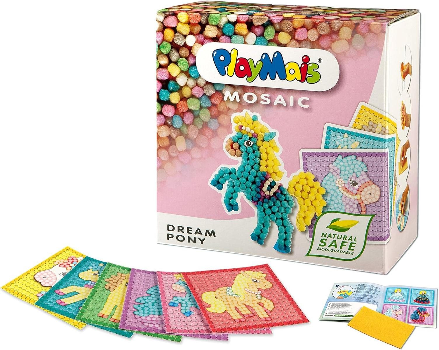 PlayMais Kreativset Playmais MOSAIC Dream Pony Kreativ-Set 2.300 Stück & 6 Klebebilder 5+