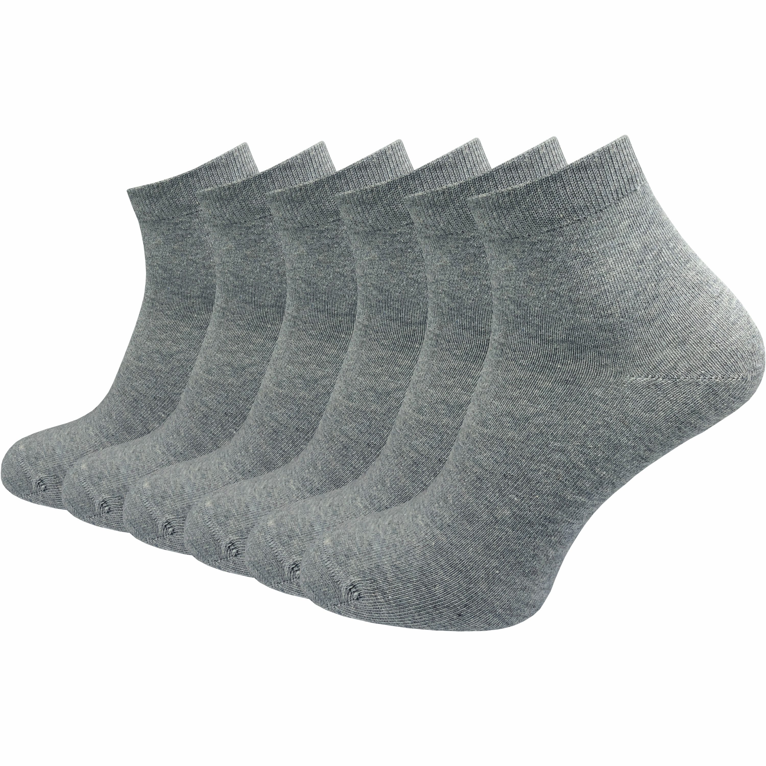 GAWILO Kurzsocken aus 100% reiner Baumwolle - Quartersocken für Herren (6-Paar) Schaft etwas länger als beim Sneaker - daher kein verrutschen