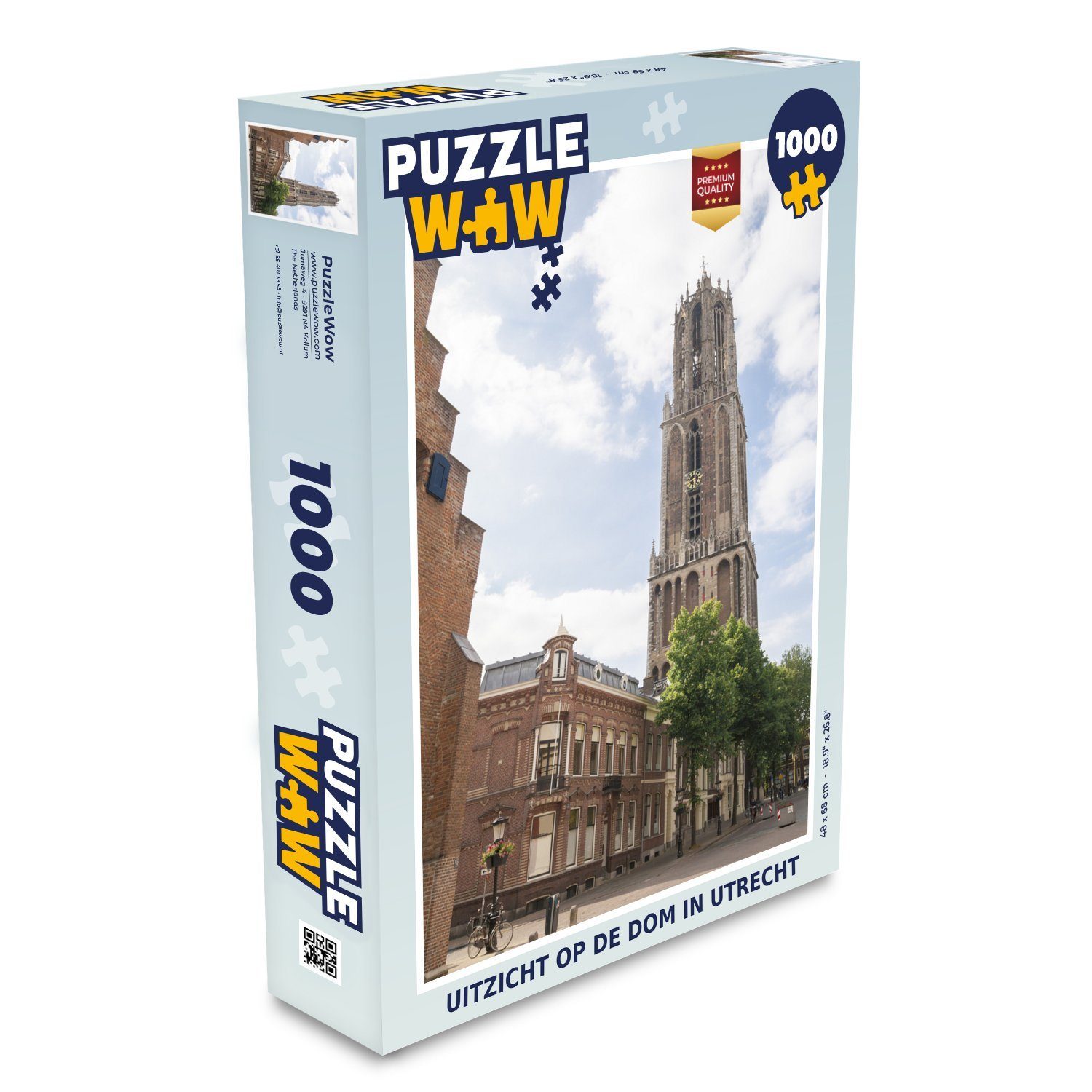 MuchoWow Puzzle »Ansicht - Domtoren - Utrecht«, 1000 Puzzleteile, Das Puzzle  kommt in einer Box