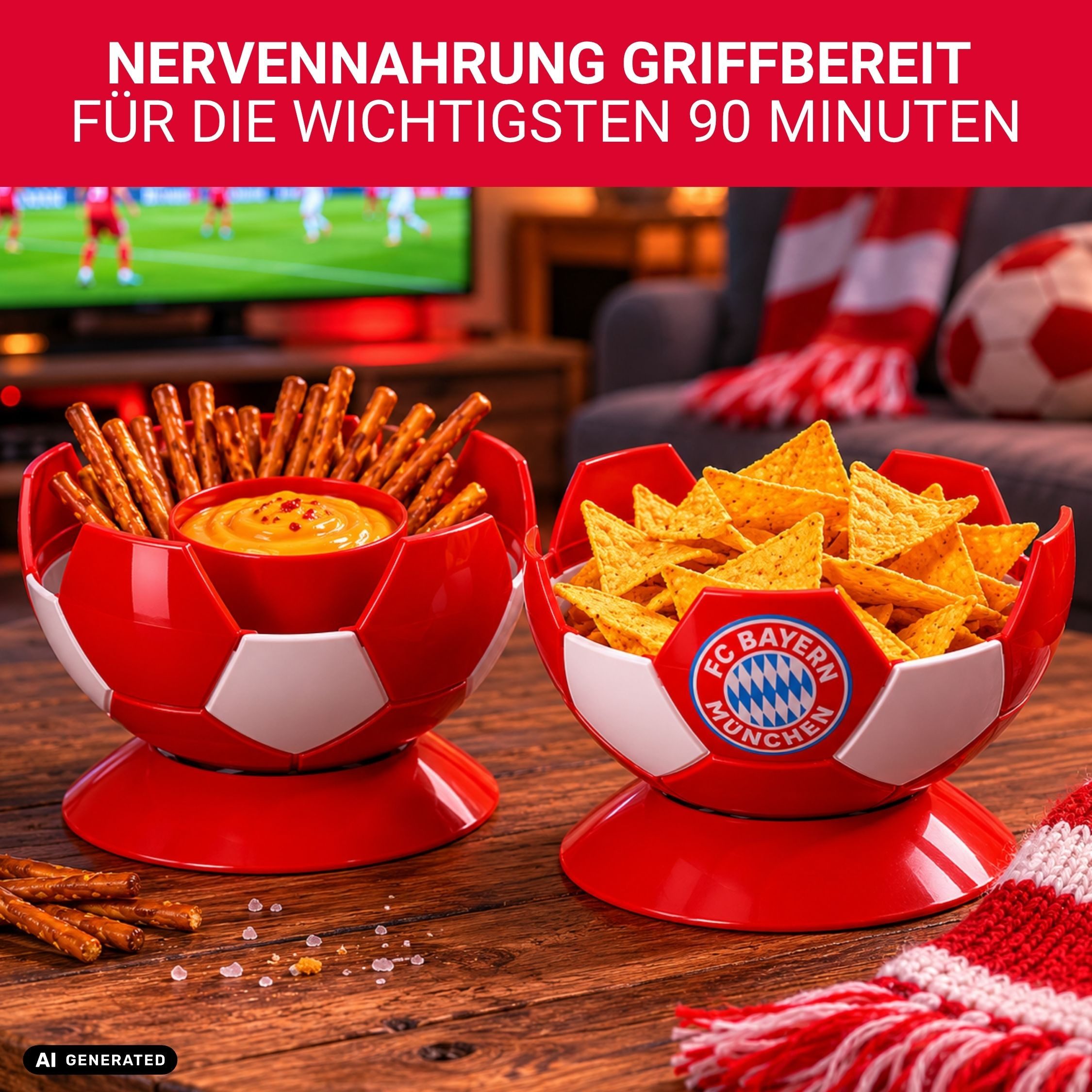 elasto Servierplatte Serveball 'Victory' FC Bayern München Fanartikel für Snacks & Getränke – Bild 4 von 5