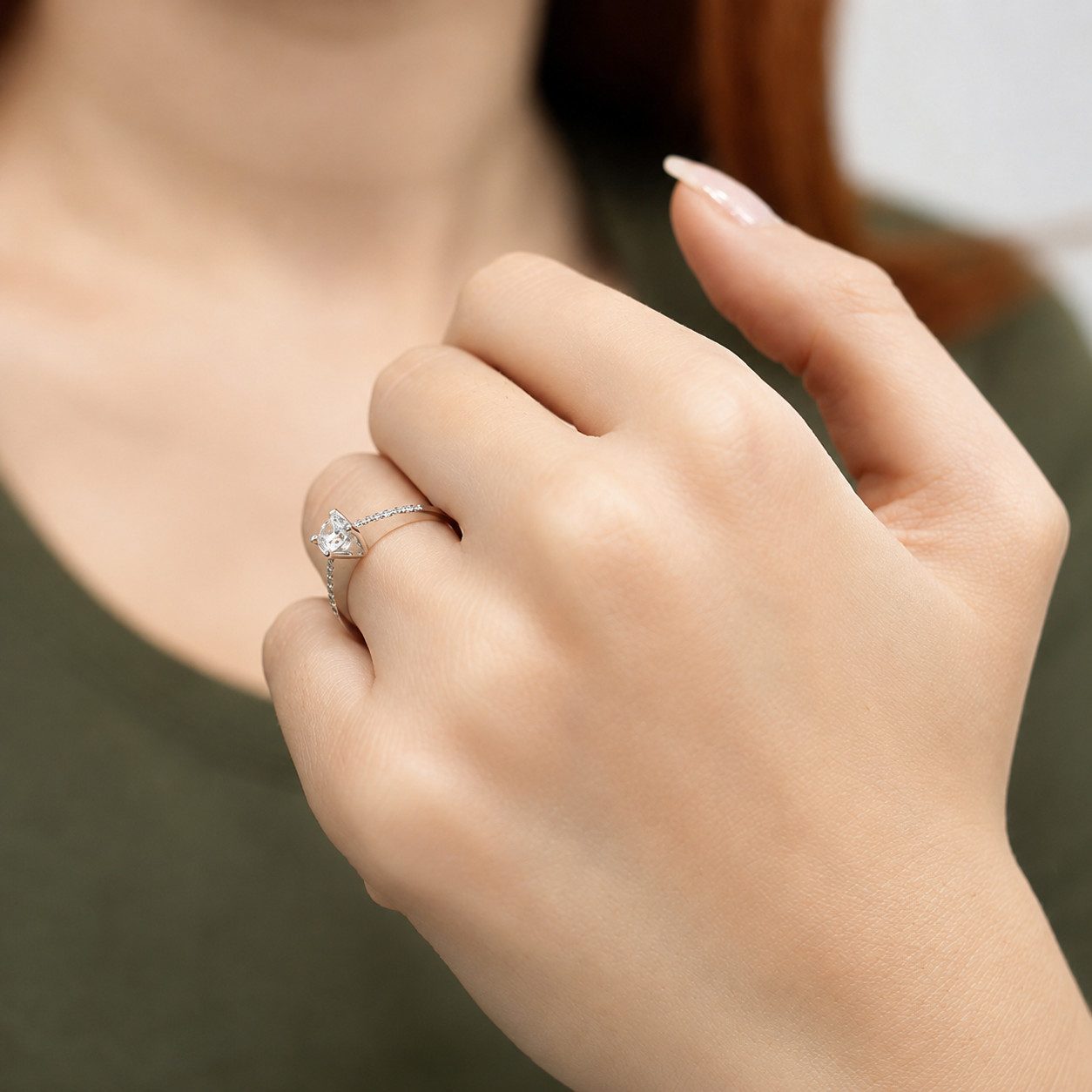 EinStein Diamant Diamantring 0,50 Carat Diamant Solitär Ring Antragsring 14 Karat Weißgold
