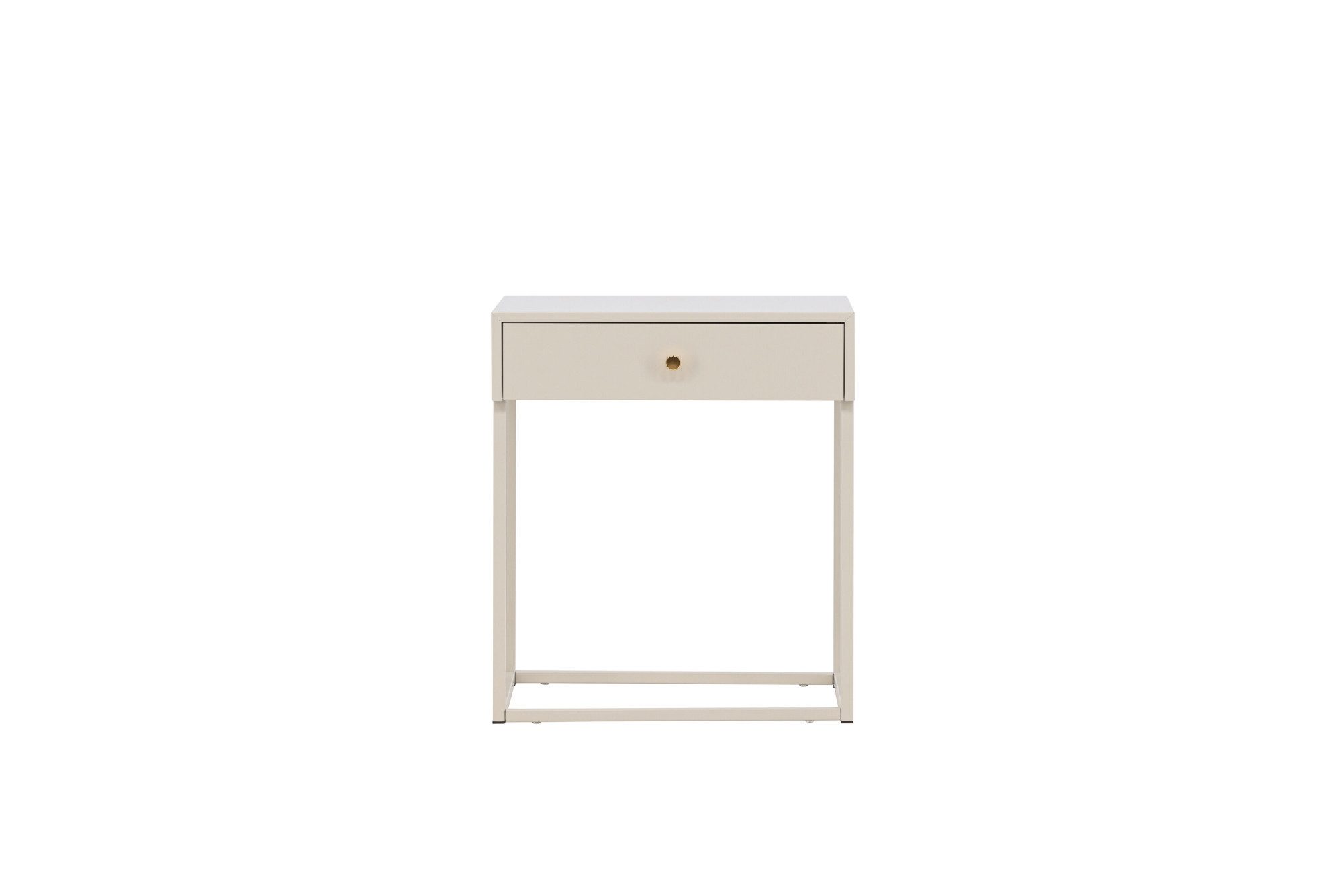 Venture Home Nachttisch Bakal, minimalistischer Nachttisch, 43 × 43 cm, Schlafzimmertisch, Stahl, pulverbeschichtet, offene Form, leicht