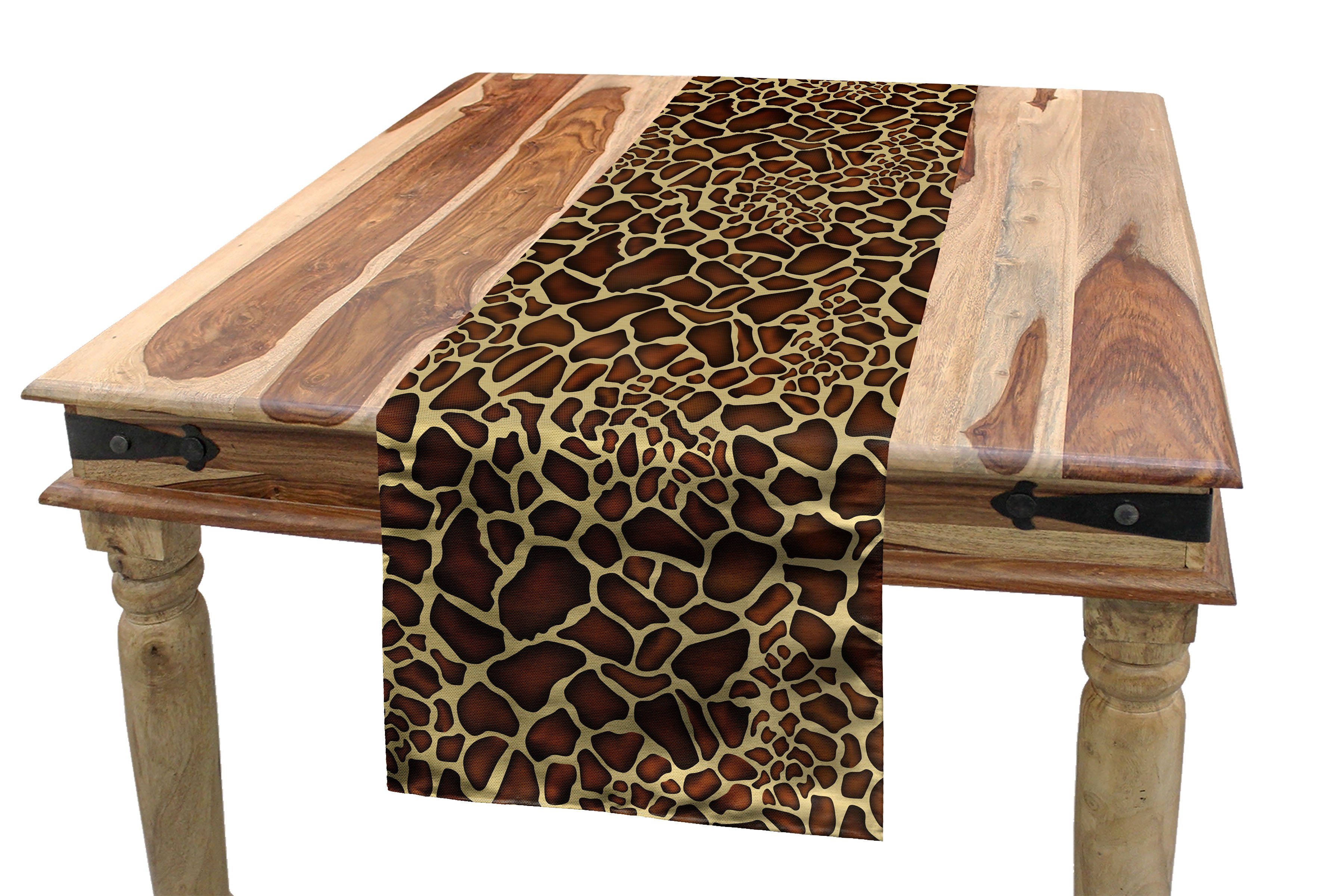 Abakuhaus Tischläufer Esszimmer Küche Rechteckiger Dekorativer Tischläufer, Sambia Giraffe Haut-Muster