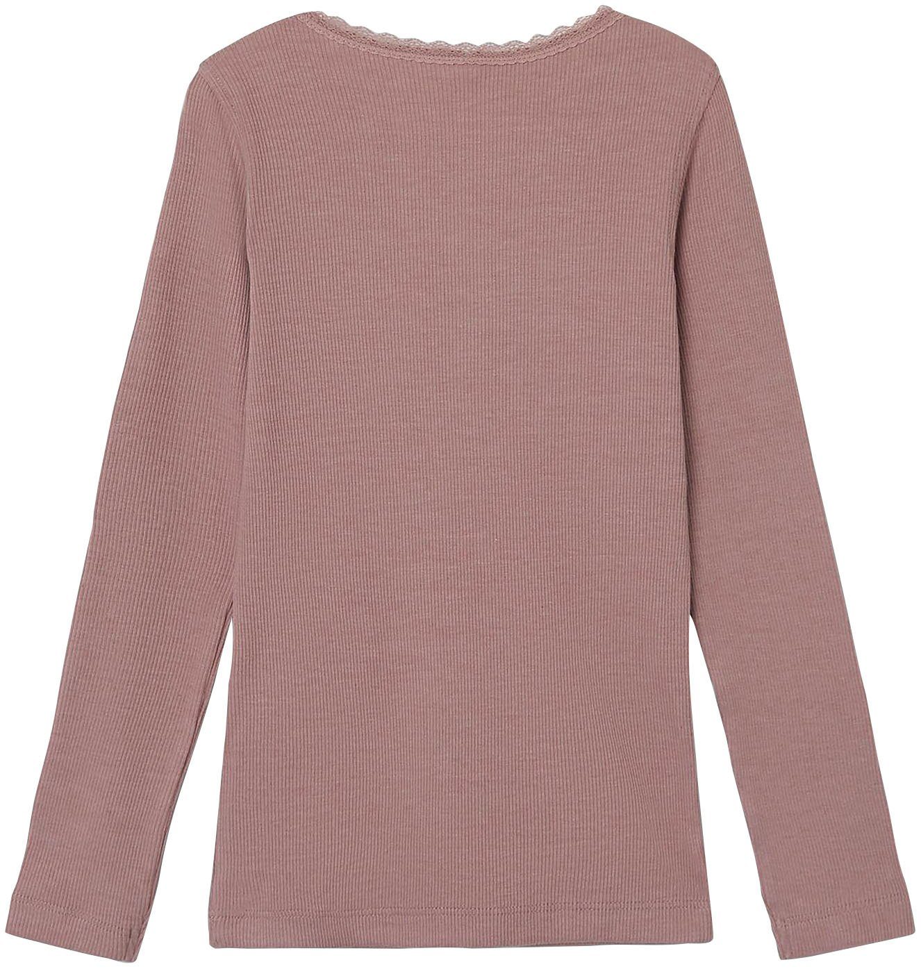 SLIM T-Shirt TOP LS NKFKAB It Deauville Mauve NOOS Name