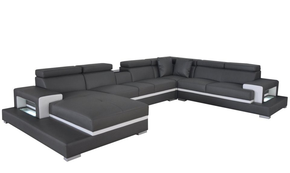 Sofa Polstermöbel Made in LED Neu, JVmoebel luxus Ecksofa Designer Europe Wohnlandschaft U-Form