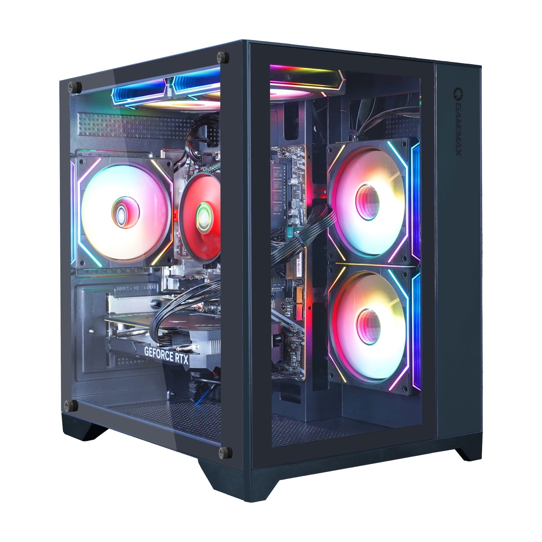 GAMEMAX Infinity Mini BK 7796 AMD Ryzen 7 5700X 5060Ti 16GB 1TB SSD Gaming-PC (AMD Ryzen 7 5700X, RTX 5060 Ti, 16 GB RAM, 1000 GB SSD, Luftkühlung aktiv, Windows 11)