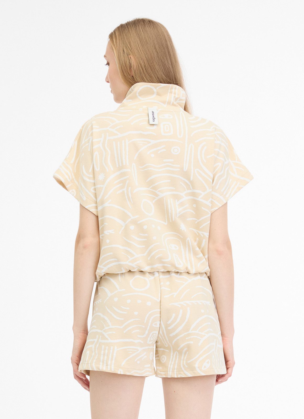 Ragwear Sweatshirt IZZARA TOP PRINT mit Stehkragen und Reißverschluss im Troyer-Stil