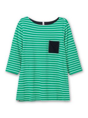 Sheego 3/4-Arm-Shirt Große Größen mit kontrastfarbener Brusttasche