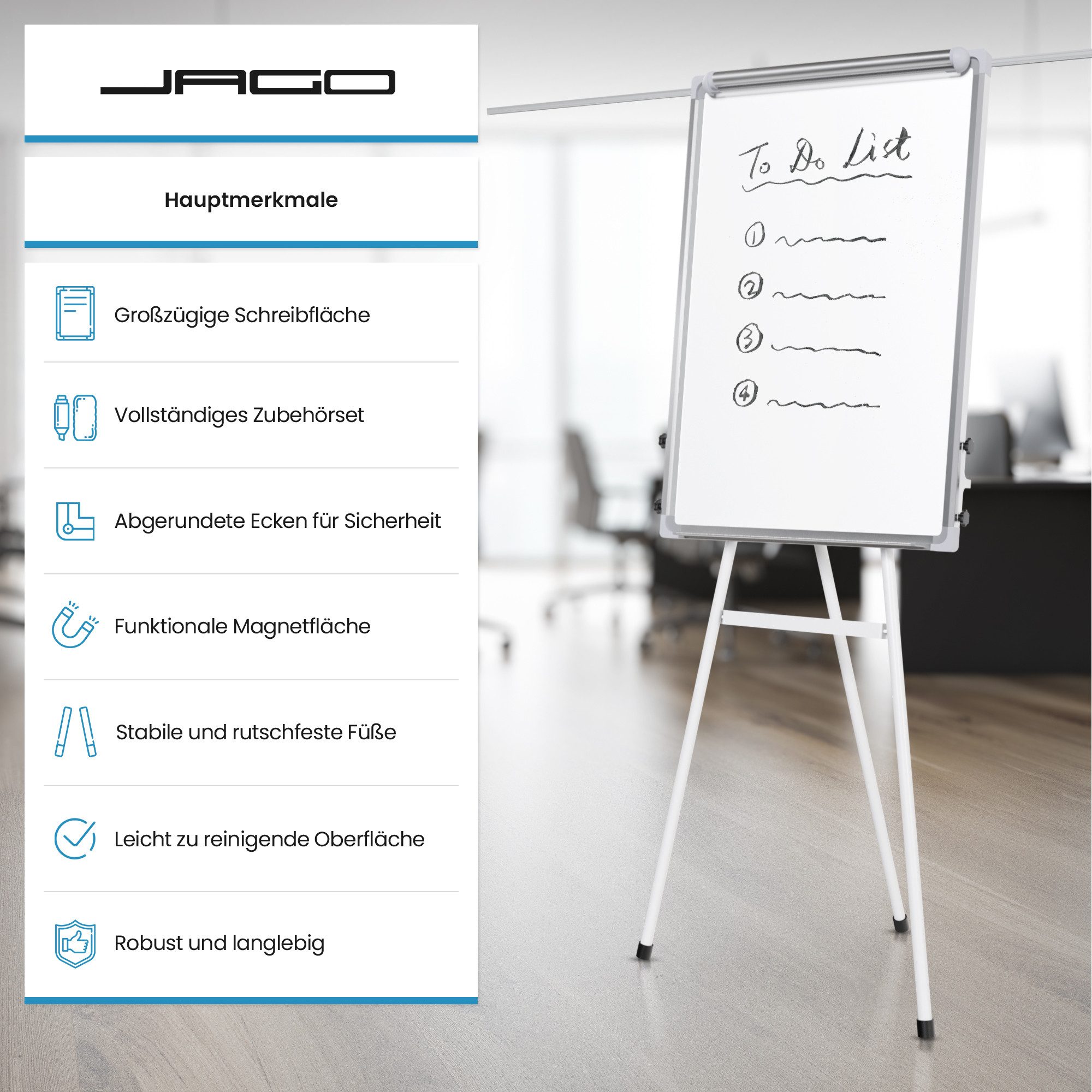 Jago Magnettafel Flipchart Coyote - 60x90cm, günstig online kaufen