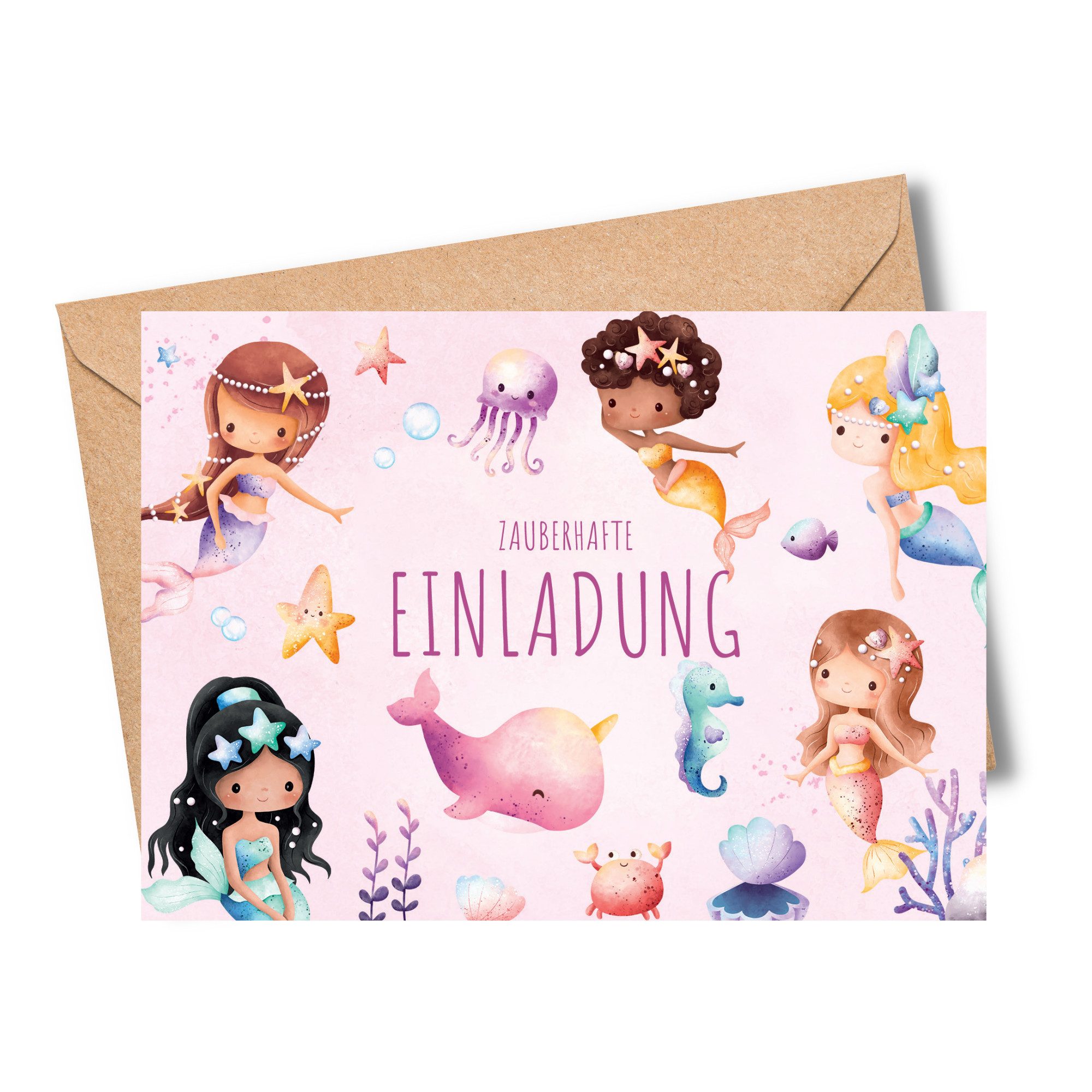 MeinBaby123® Einladungskarten Kindergeburtstag inkl. 10 Umschläge, Kindergeburtstag Jungs und Mädchen, Geburtstagseinladungen Kinder