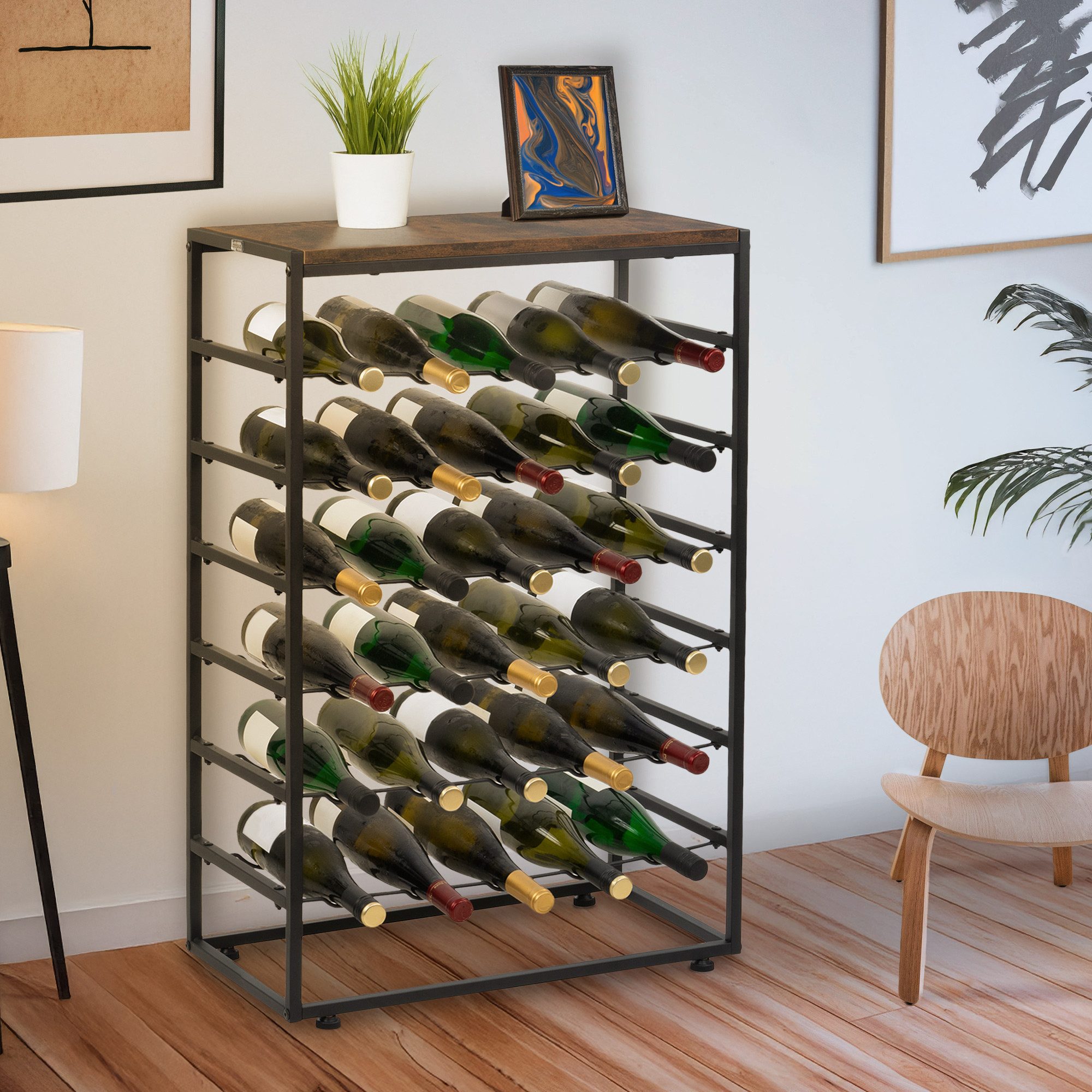 Zelsius Weinregal Weinhalter für 30 Weinflaschen, günstig online kaufen