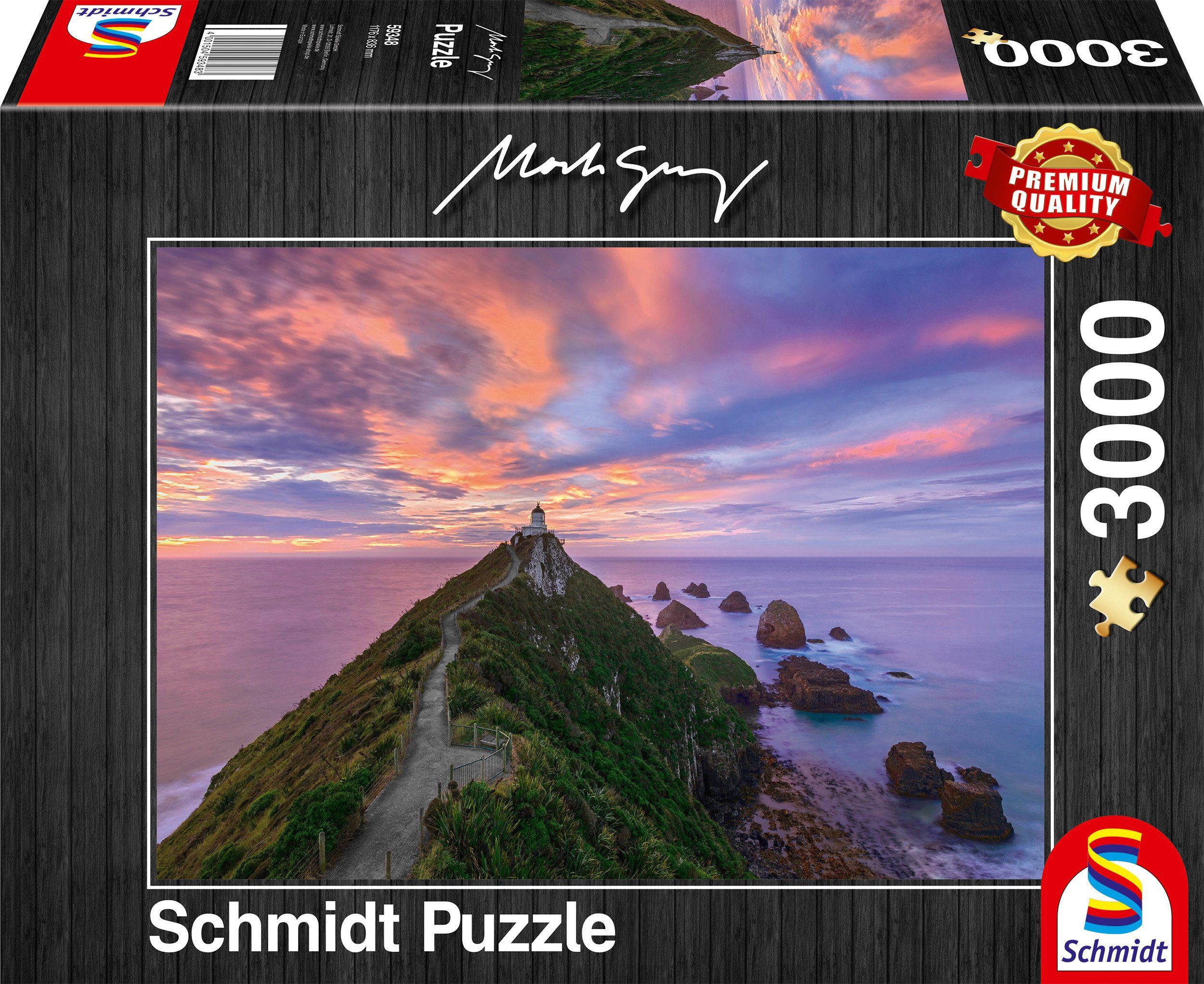 3000 Zealand, Point Puzzleteile Puzzle - Spiele Nugget New Lighthouse Schmidt