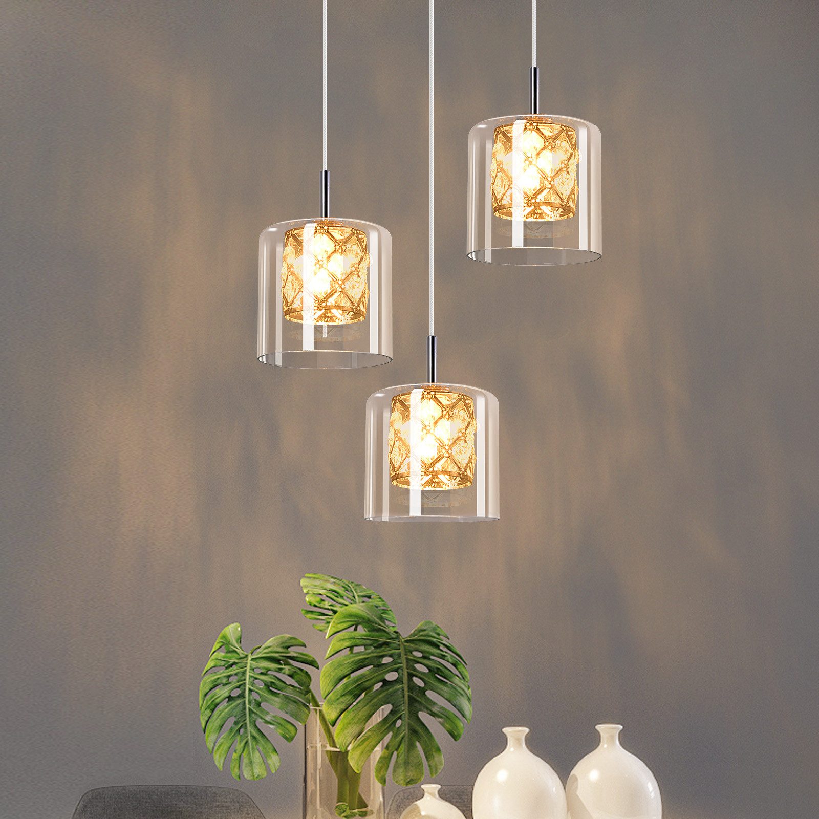 ZMH Pendelleuchte Esszimmer 3/4/5 Flammig Vintage günstig online kaufen
