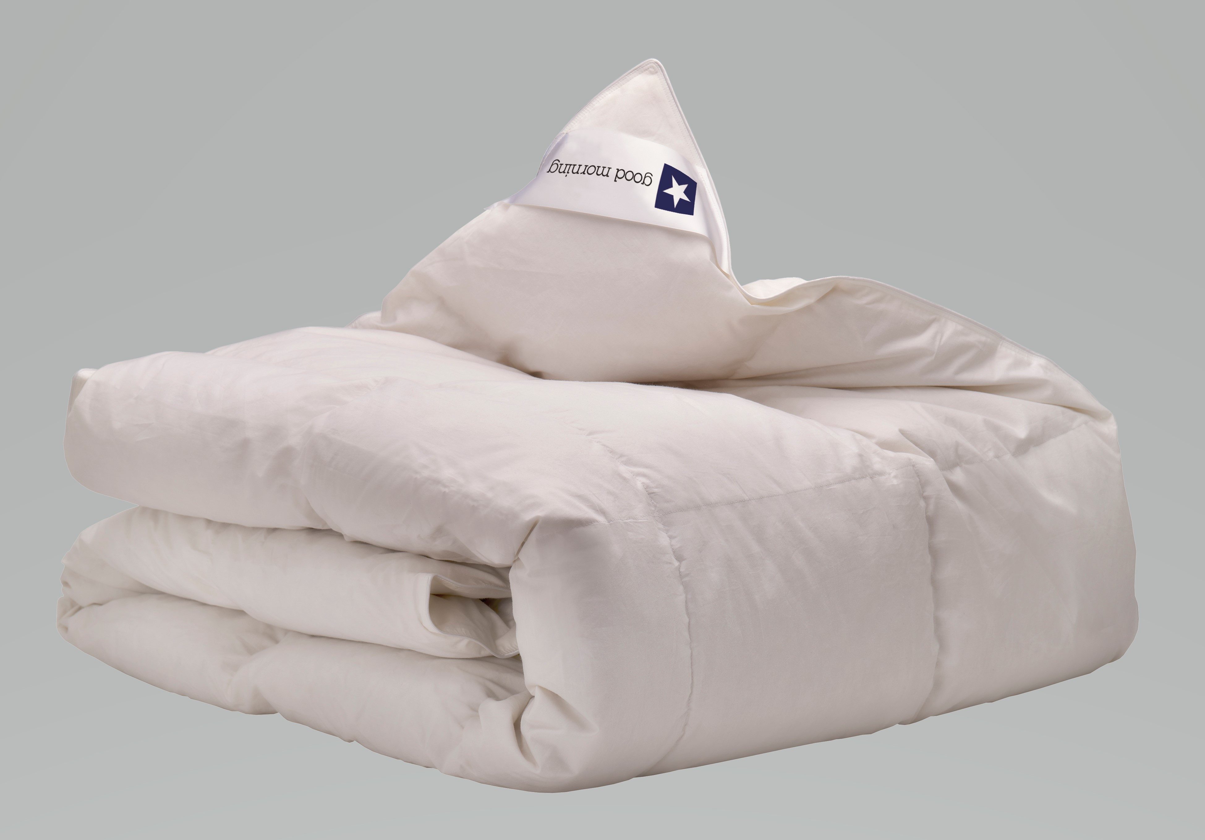Descanso Bettdecke DB 155x220 cm Uni Effen kleur weiß, 1 x Bettdecke Good Morning DB 155x220 cm weiß