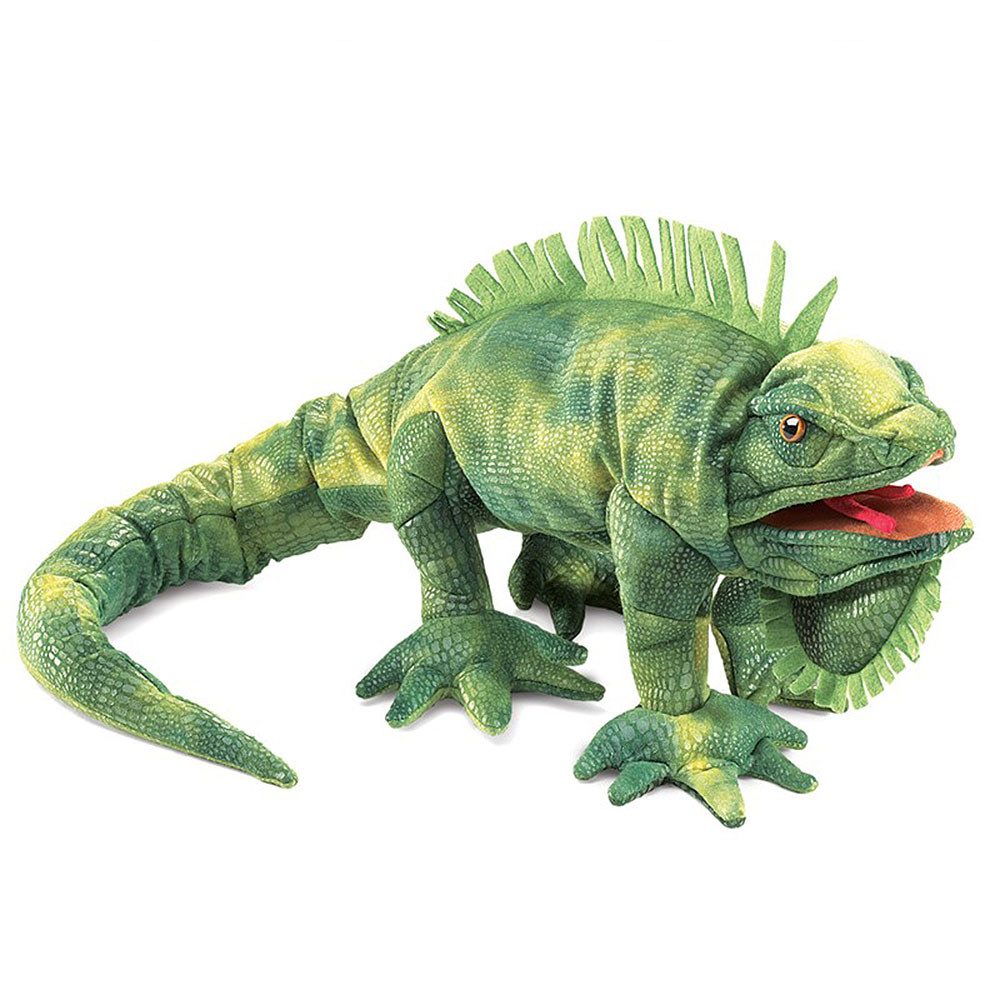 Folkmanis Handpuppen Handpuppe Folkmanis Handpuppe Leguan 2258 Echse Reptil (Packung)