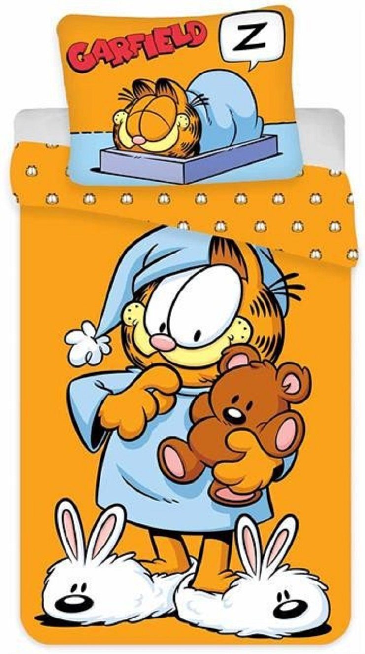 Kinderbettwäsche Garfield Wende Bettwäsche, 80 x 80 cm + 135 x 200 cm, BrandMac