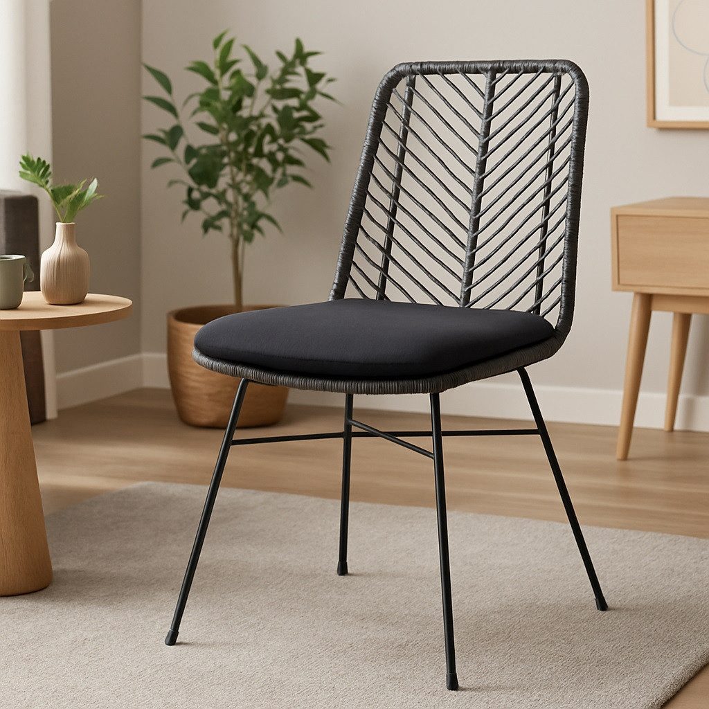 SAM® Esszimmerstuhl Ottawa, Trendiger Rattanstuhl, geflochtenes Design, Met günstig online kaufen