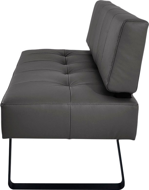schwarz Polsterbank Metallkufe Sitzsteppung, in K+W durch Wohnen & Spider Komfort bequem II, Sandwichbauweise,