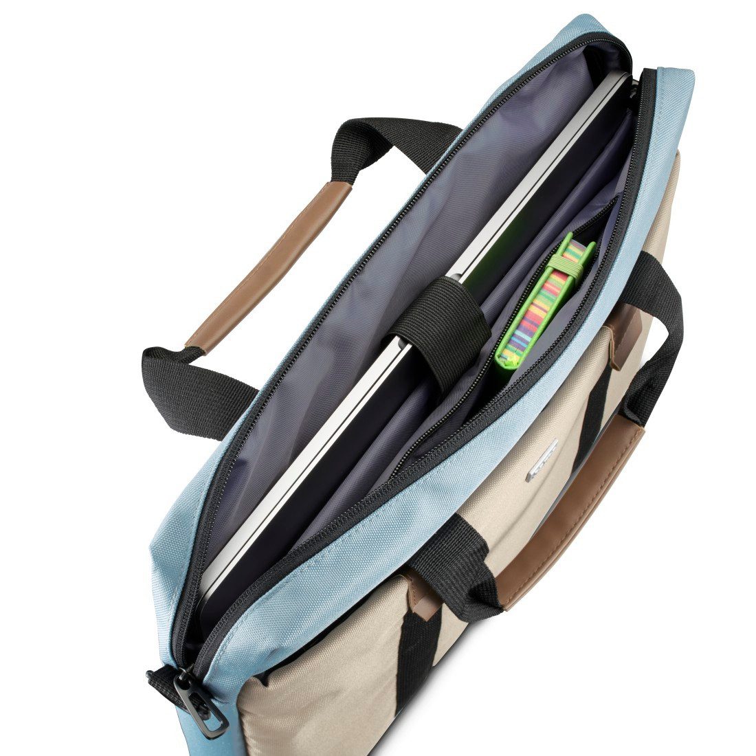 Hama Laptoptasche Notebooktasche für 34-36 cm (13,3 -14,1 Zoll), Trolleyband, Polyester, Laptopfach, Vordertasche Organizerstruktur