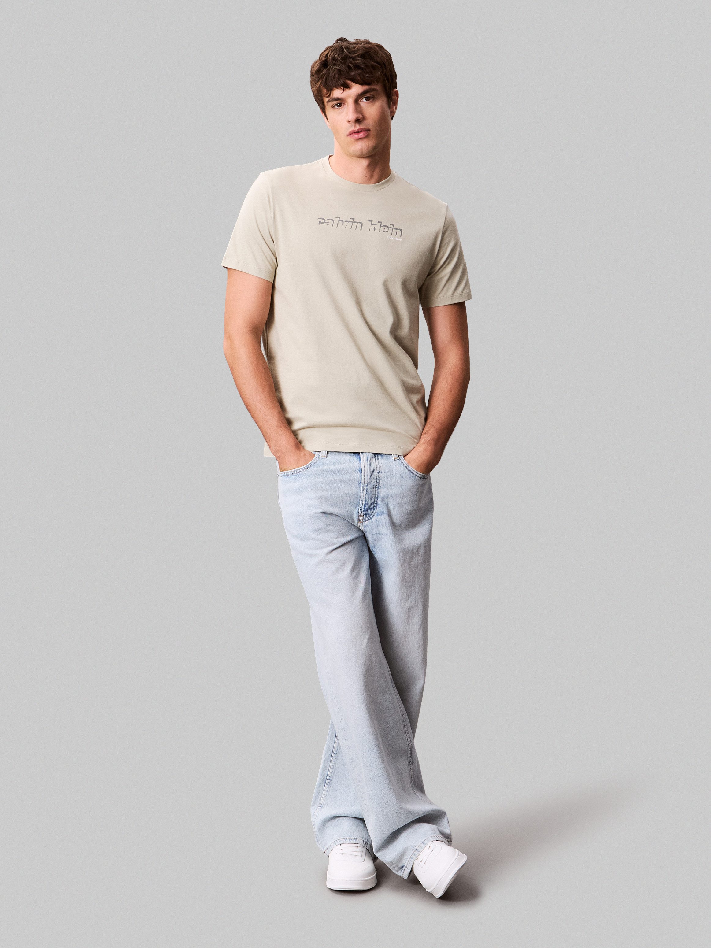 Calvin Klein Jeans T-Shirt SS 30s E CLVN LN 3D Mit Rundhalsausschnitt