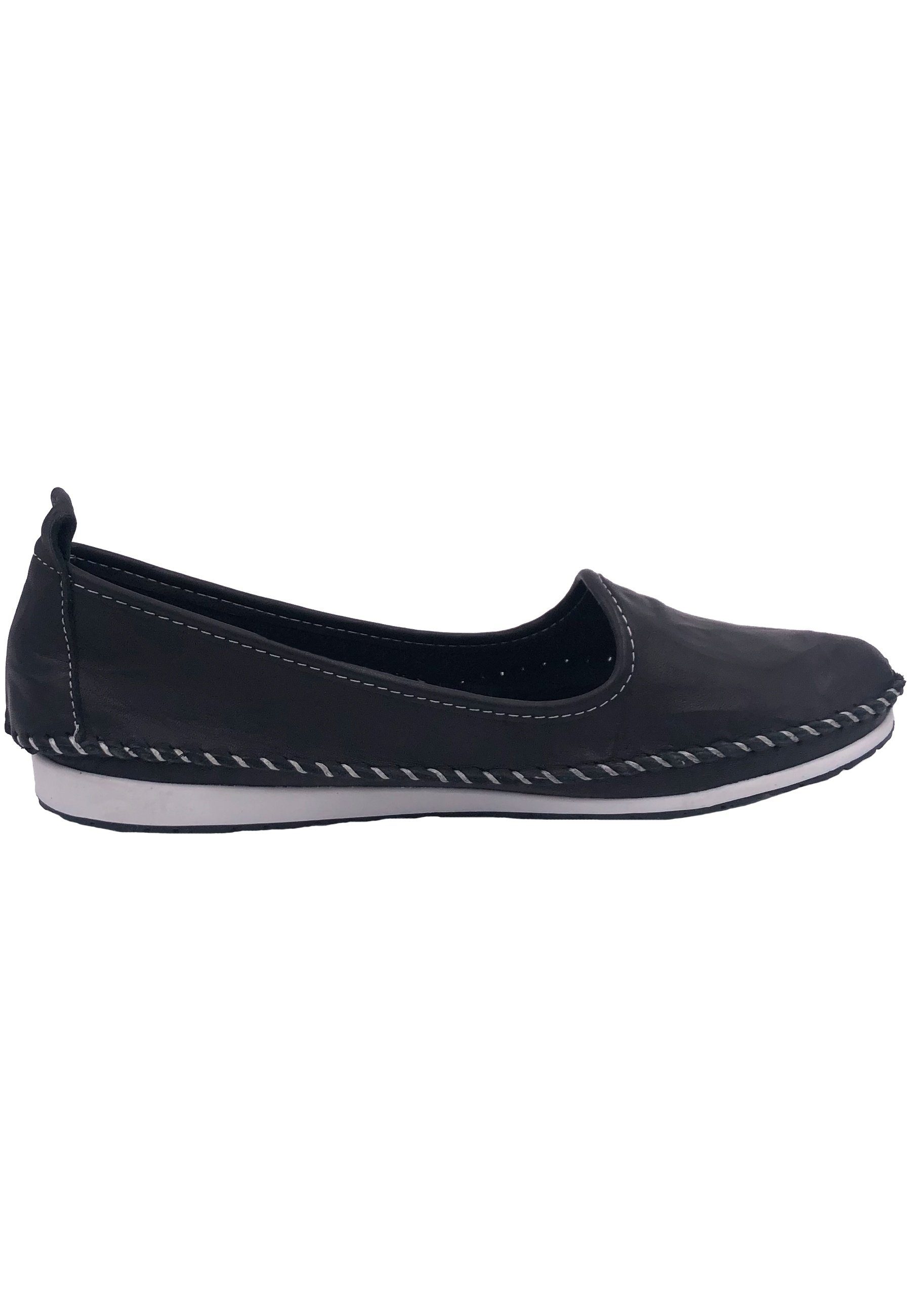 Slipper Leder Andrea Conti Damen Schwarz