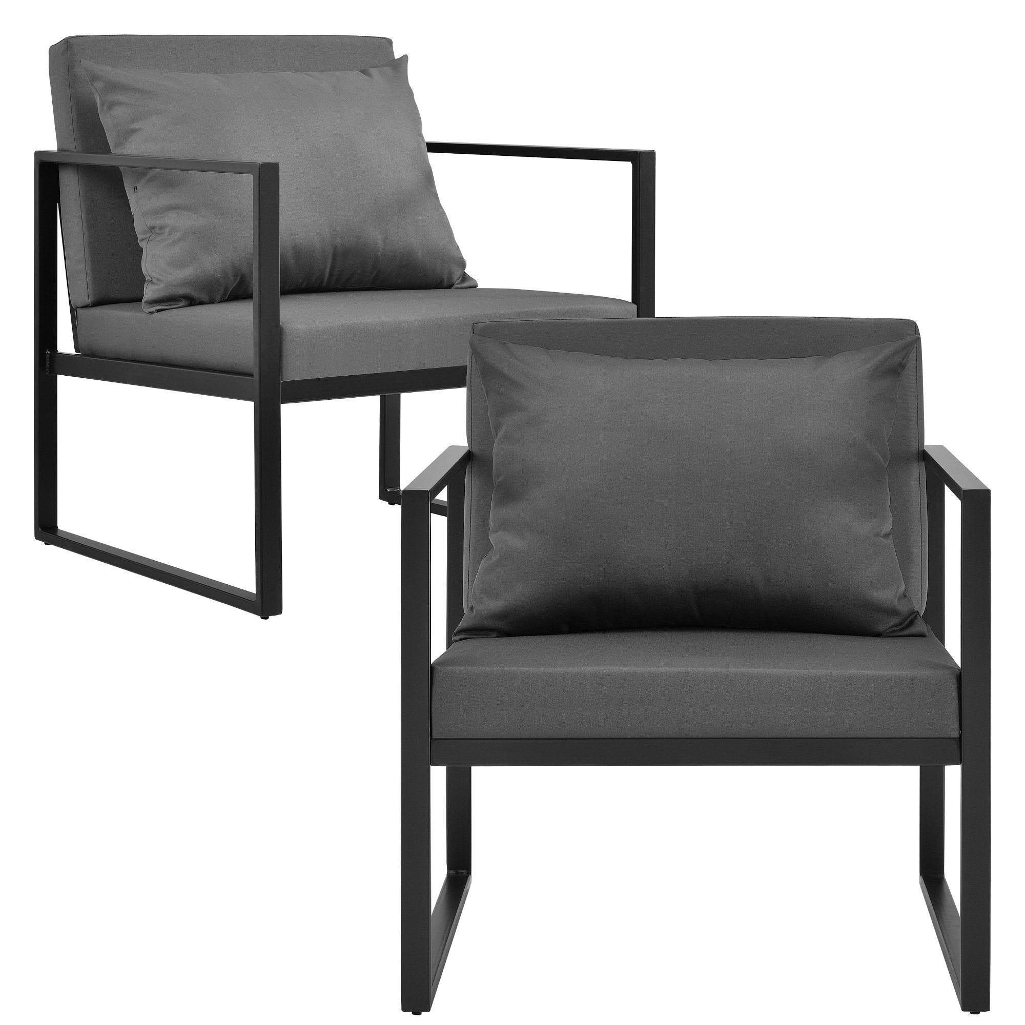 casa.pro Gartenlounge-Set, »Lerum« Gartenstuhl 2er Set günstig online kaufen