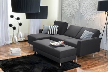 Max Winzer® Loungesofa Just Fashion Funktionssofa Flachgewebe graphit, 1 Stück, Made in Germany