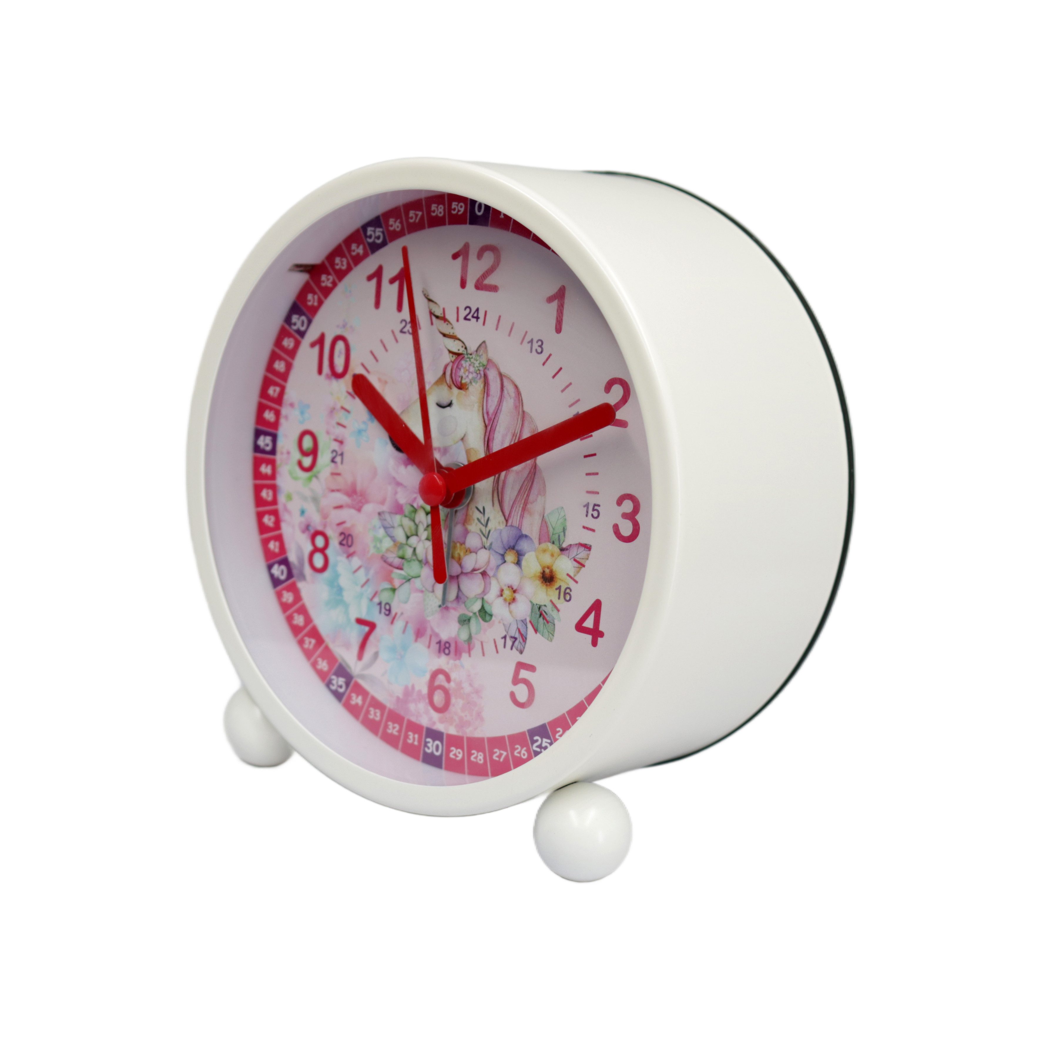 K&L Wall Art Tischuhr Kinder Tischwecker Junge Mädchen Tischuhr Kinderzimmer leises Uhrwerk, Kinderwecker mit Licht und Alarmfunktion – Bild 5 von 5